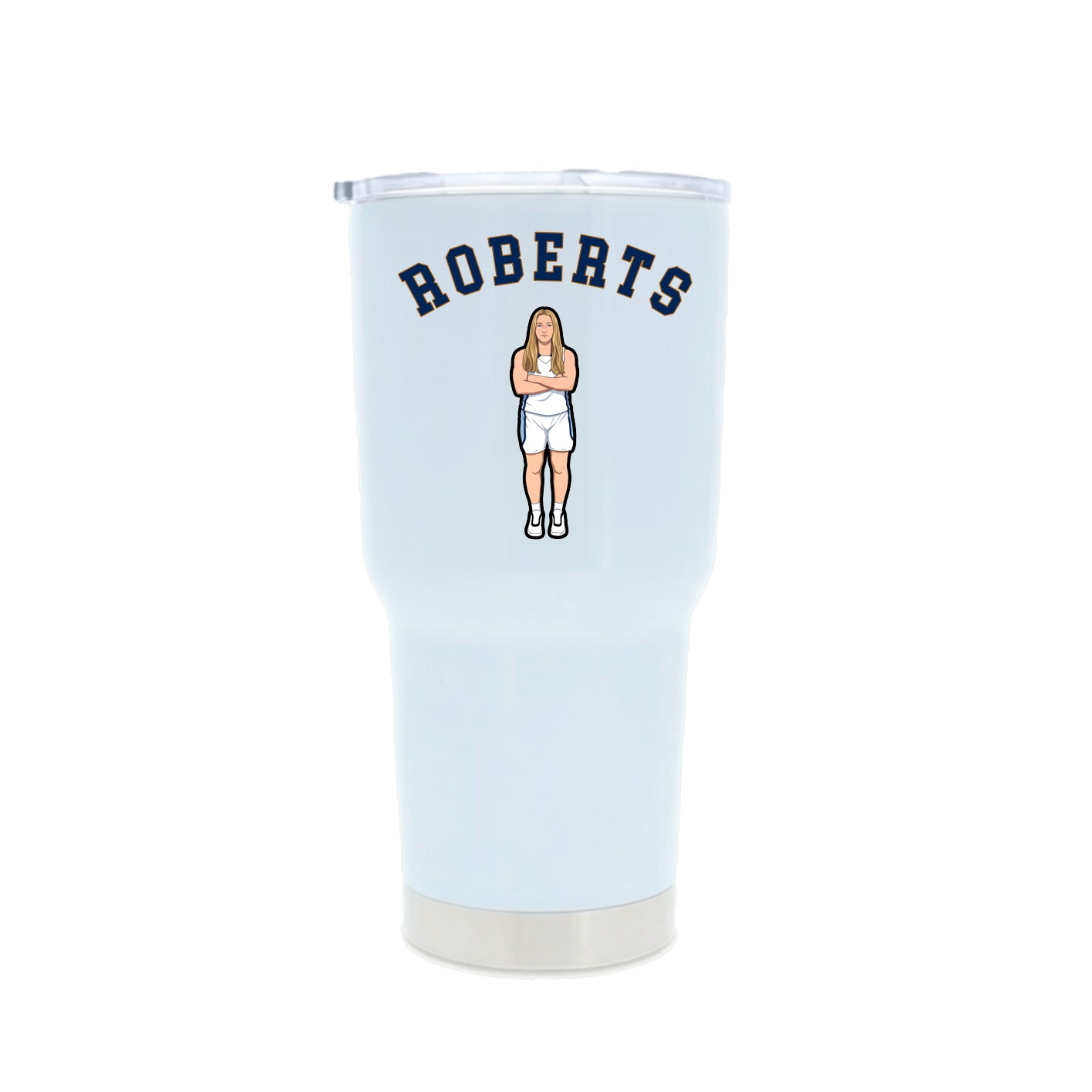 30oz Stainless Steel Tumbler — Shirsey Arch in White