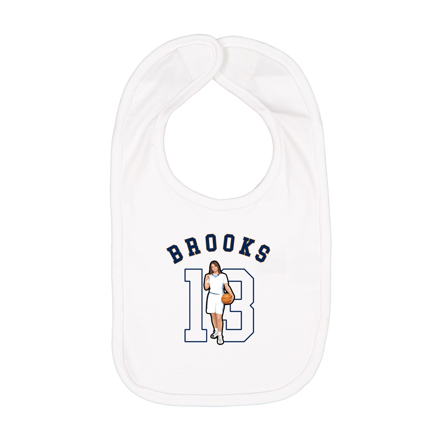 Infant Bib — Shirsey Arch in White