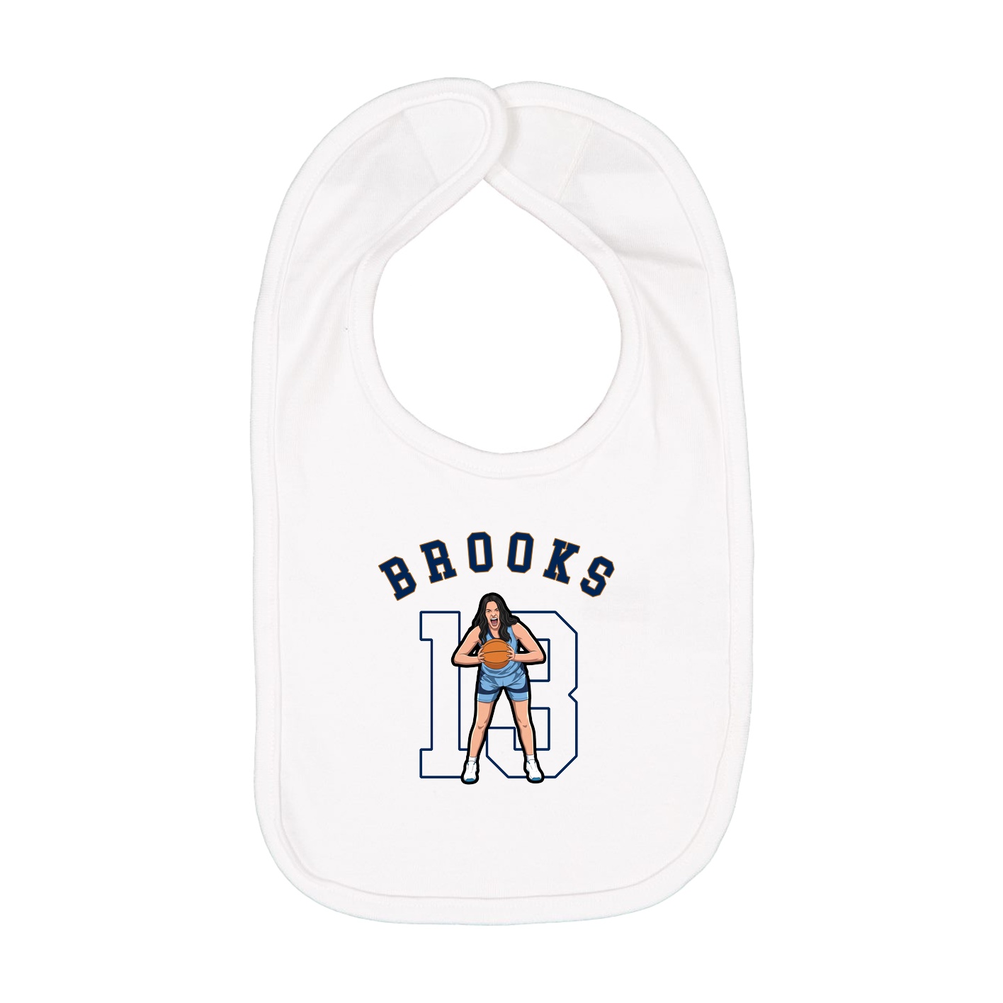 Infant Bib — Shirsey Arch in White