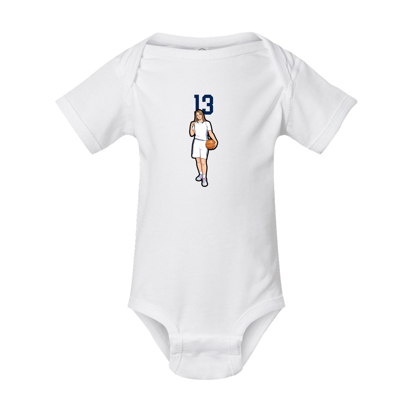 Baby Onesie — Number Top in White