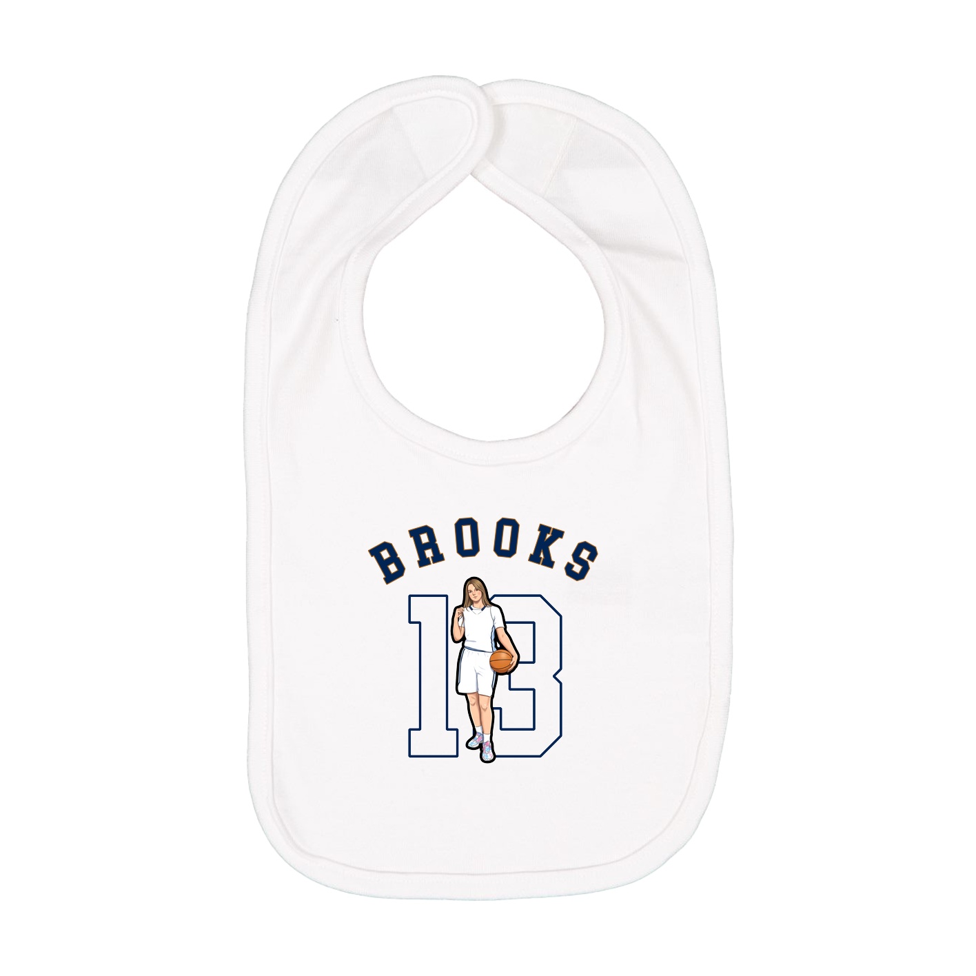 Infant Bib — Shirsey Arch in White