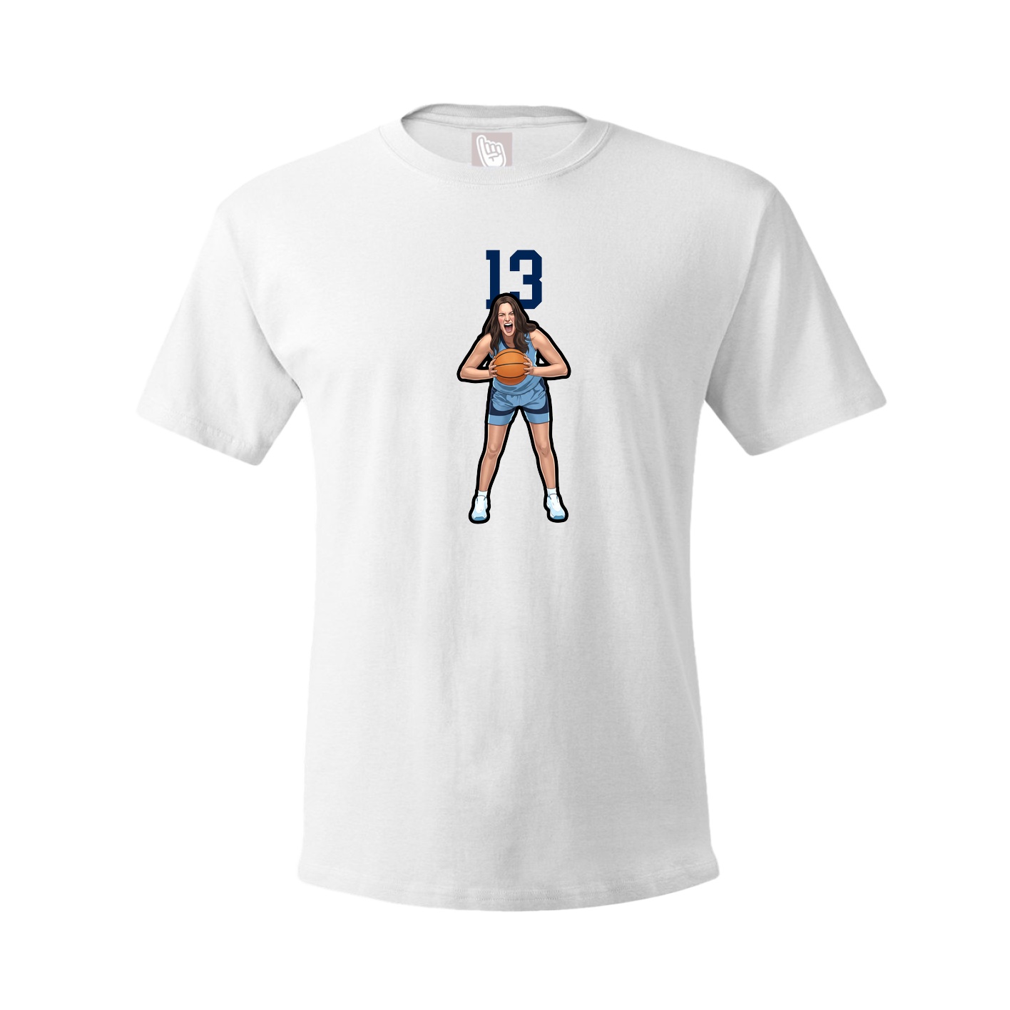 Youth Tee — Number Top in White