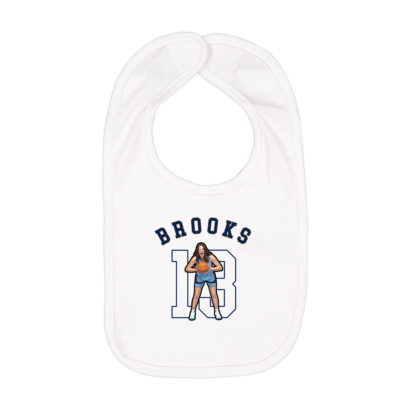 Infant Bib — Shirsey Arch in White