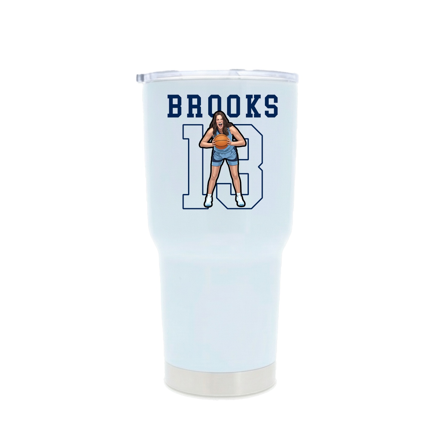 30oz Stainless Steel Tumbler — Shirsey in White