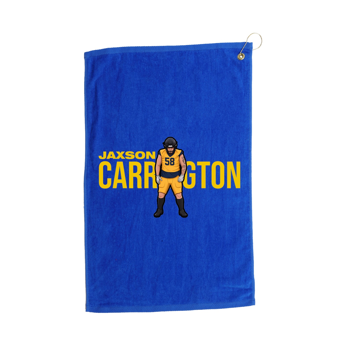 Golf Towel — Player Name in Royal