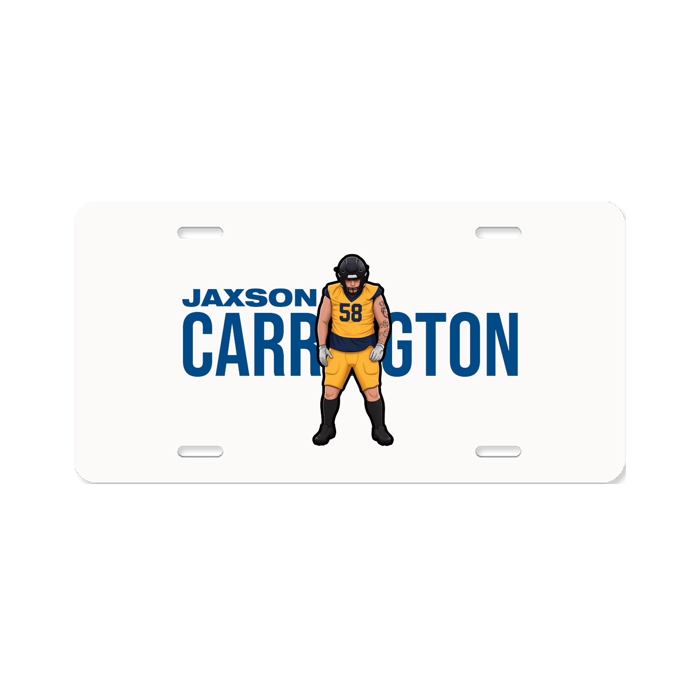 License Plate — Player Name in Classic