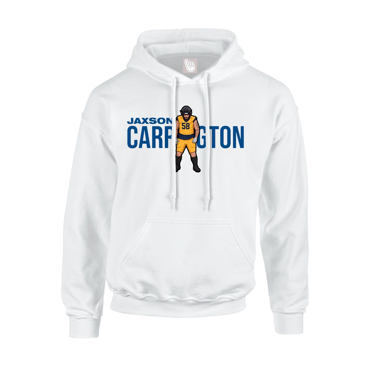 Youth Hoodie — Player Name in White