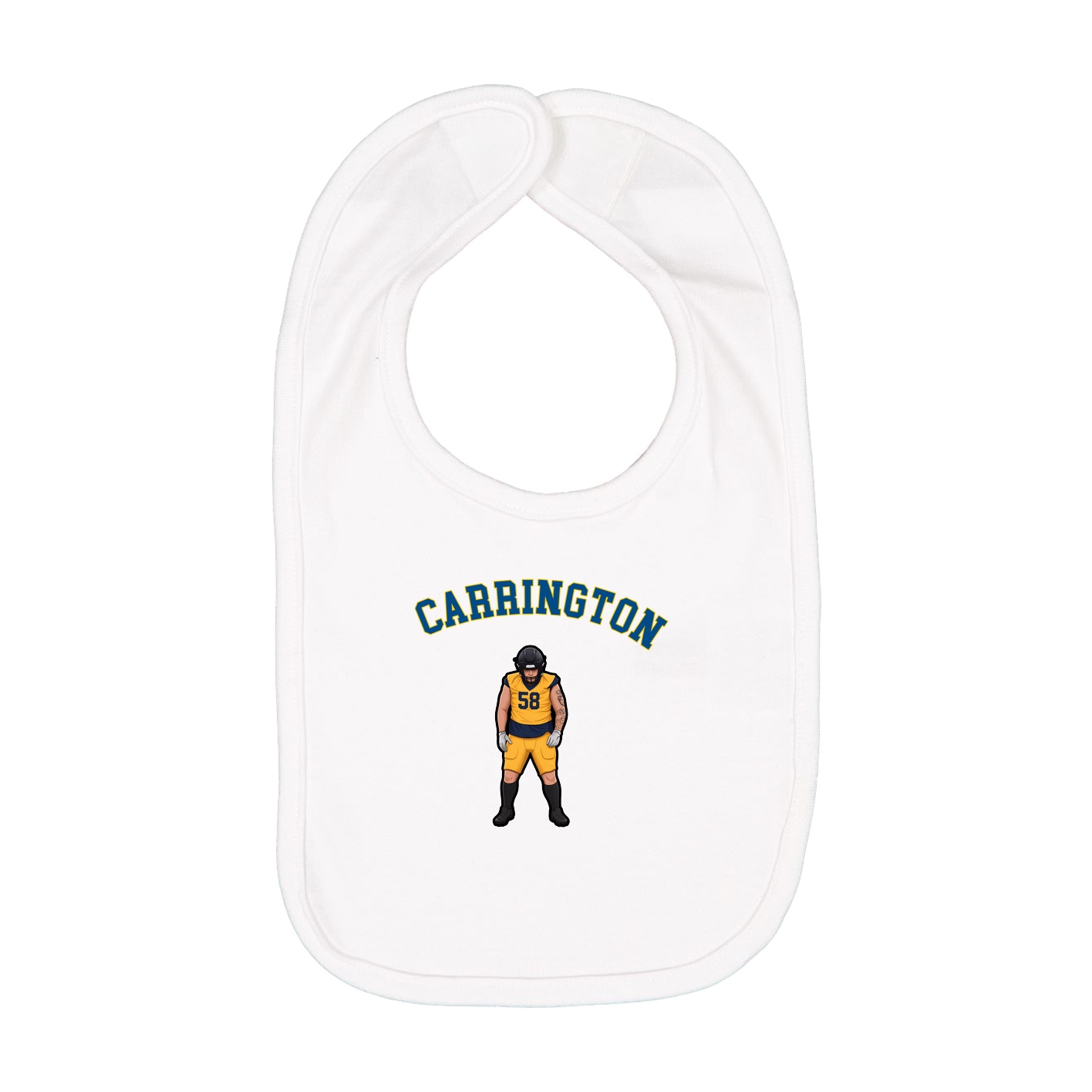Infant Bib — Shirsey Arch in White