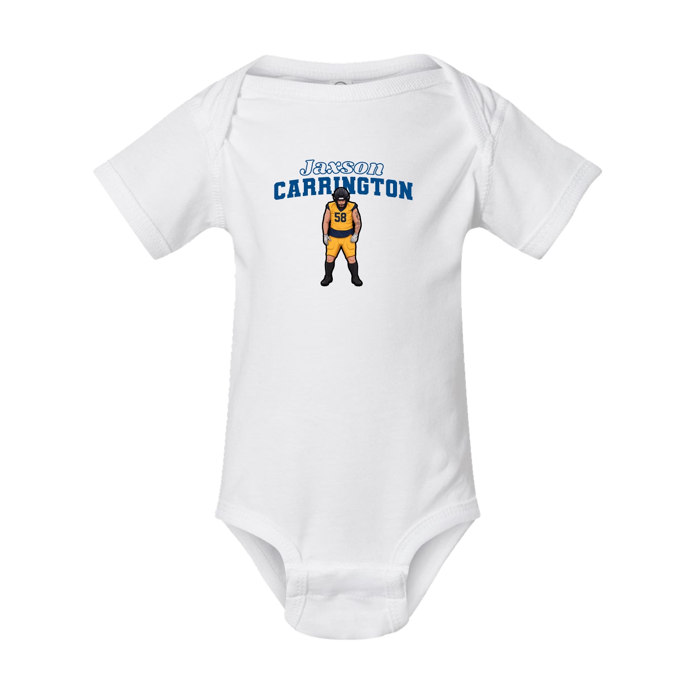 Baby Onesie — Name Arch in White