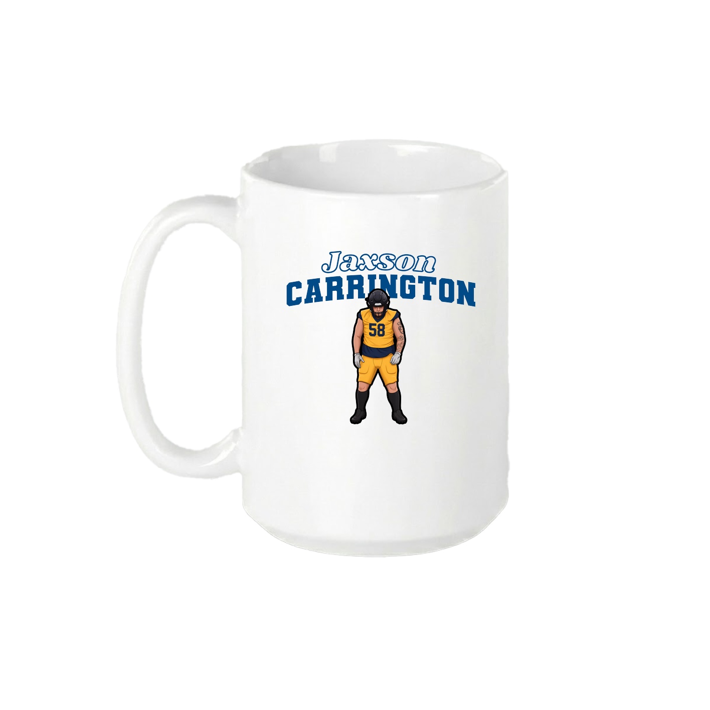 15oz Coffee Mug — Name Arch in White