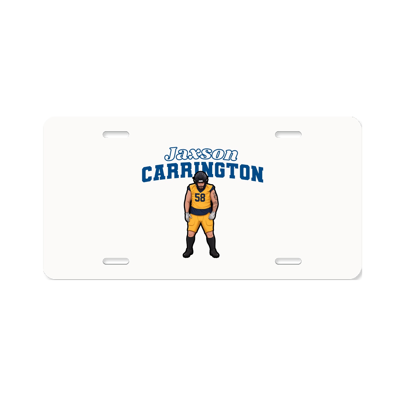 License Plate — Name Arch in Classic