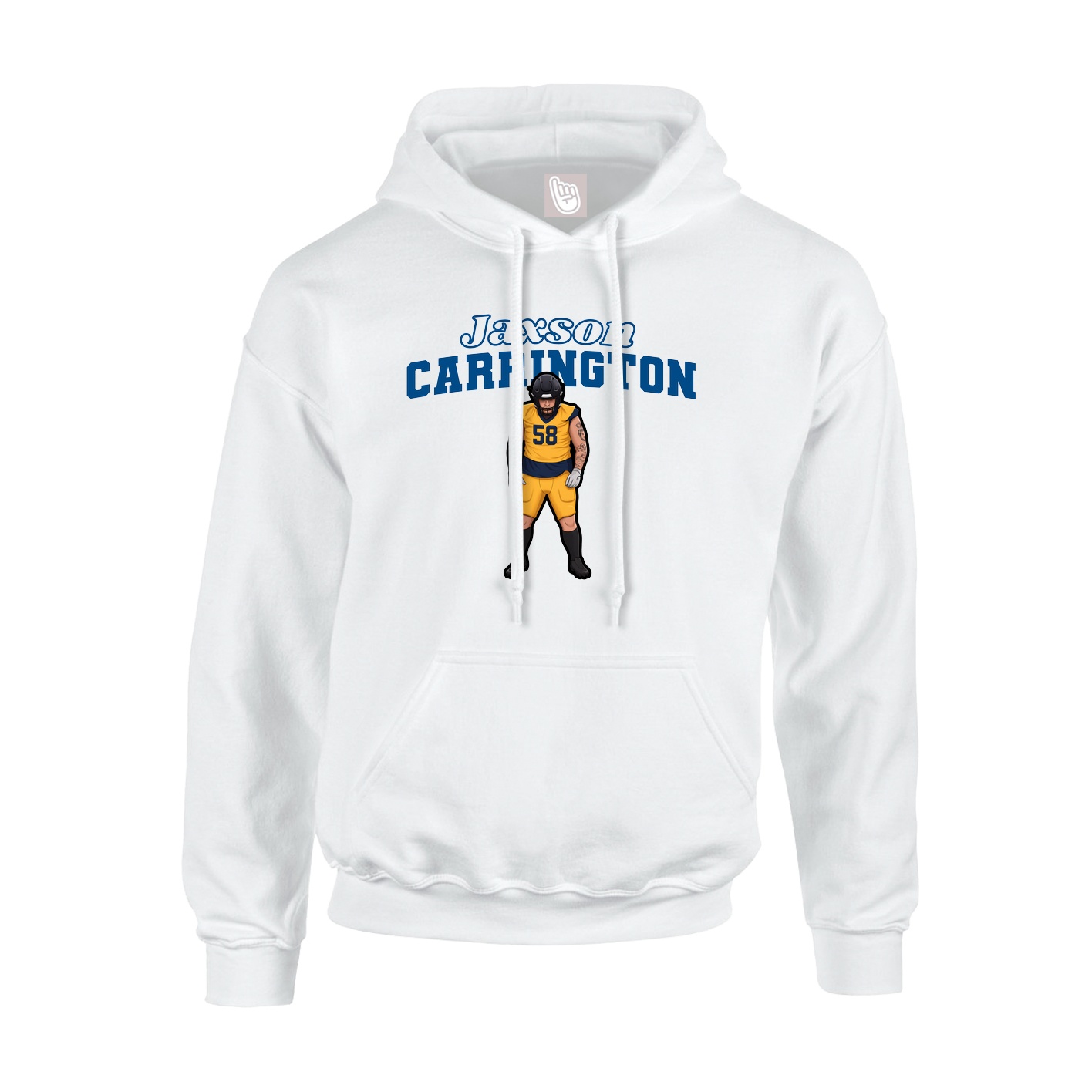 Hoodie — Name Arch in White