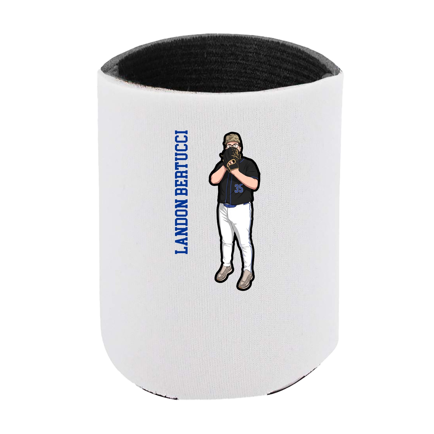 Can Holder — Name Vertical in White