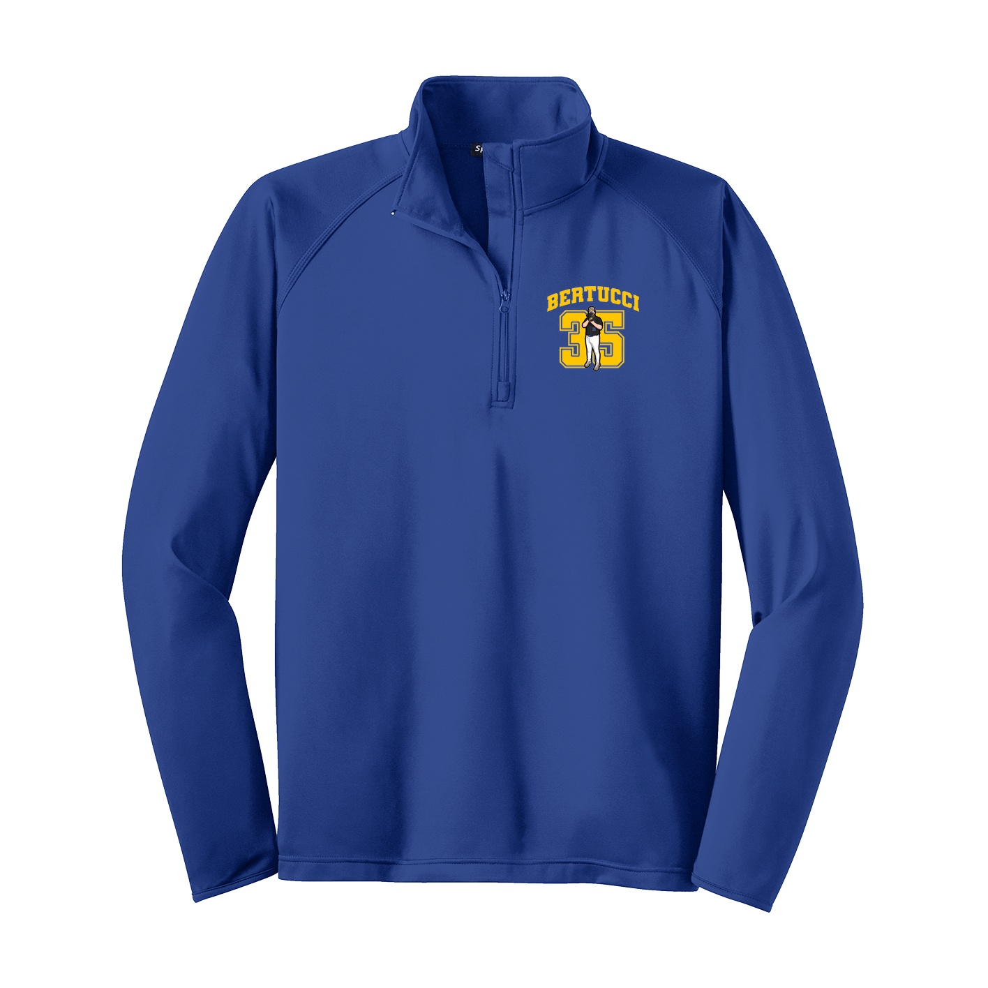 Q-Zip Pullover — Number in Royal