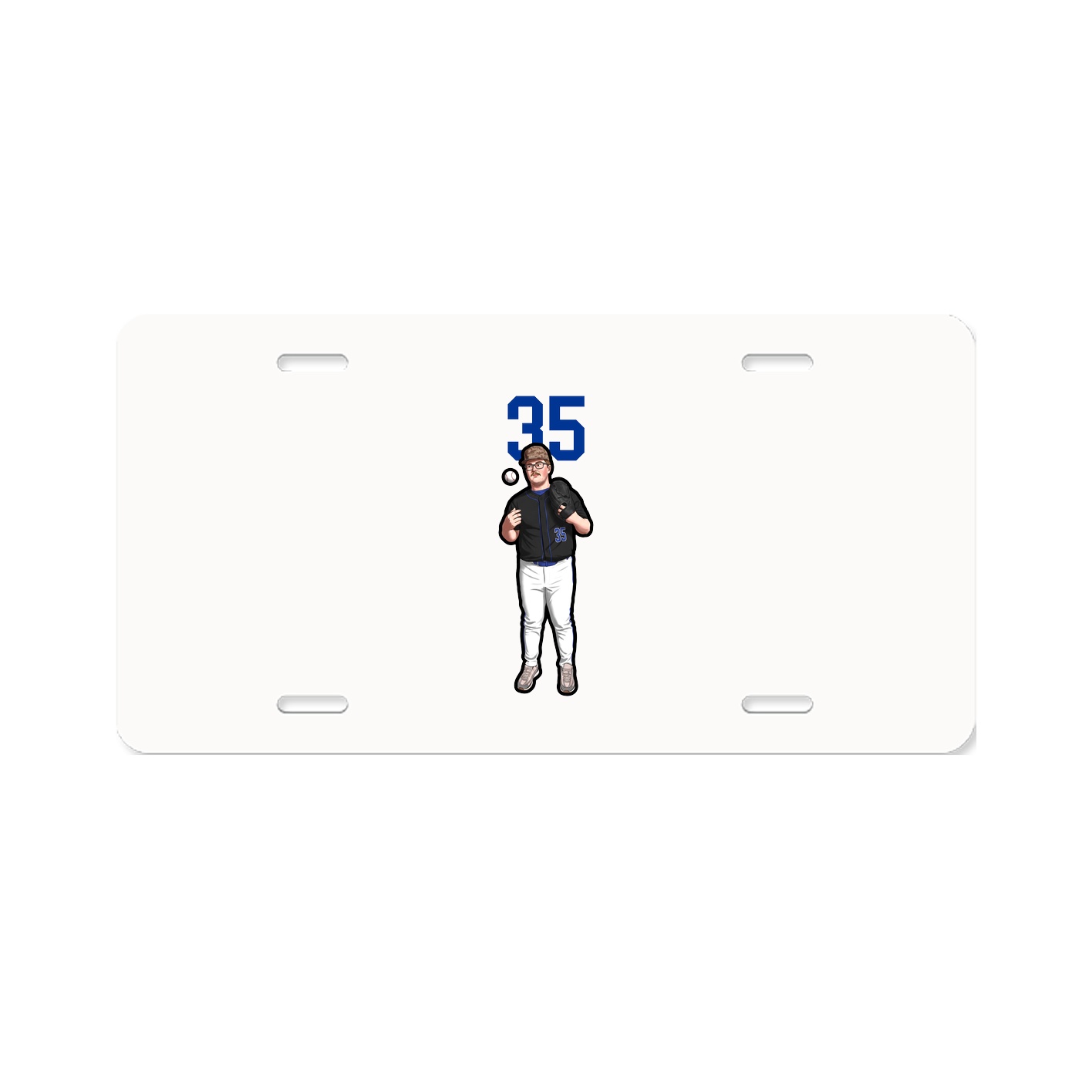 License Plate — Number Top in Classic