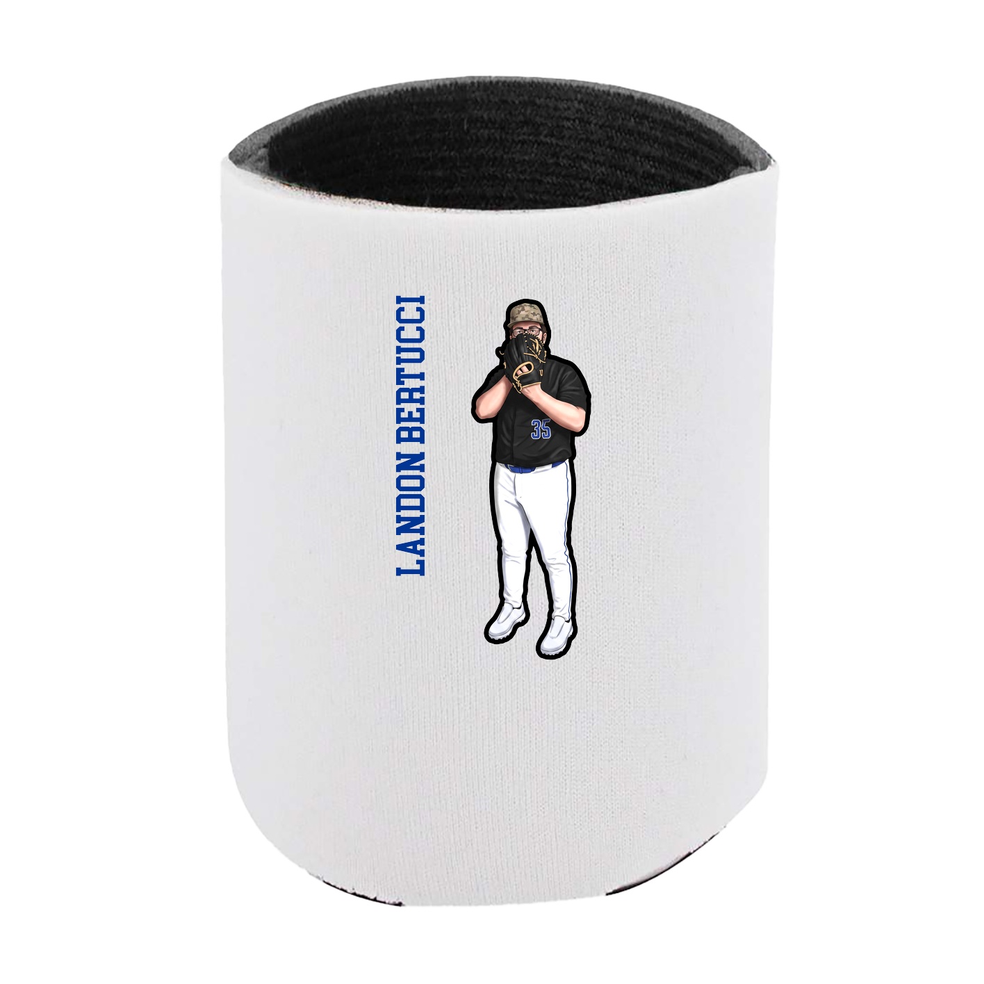 Can Holder — Name Vertical in White