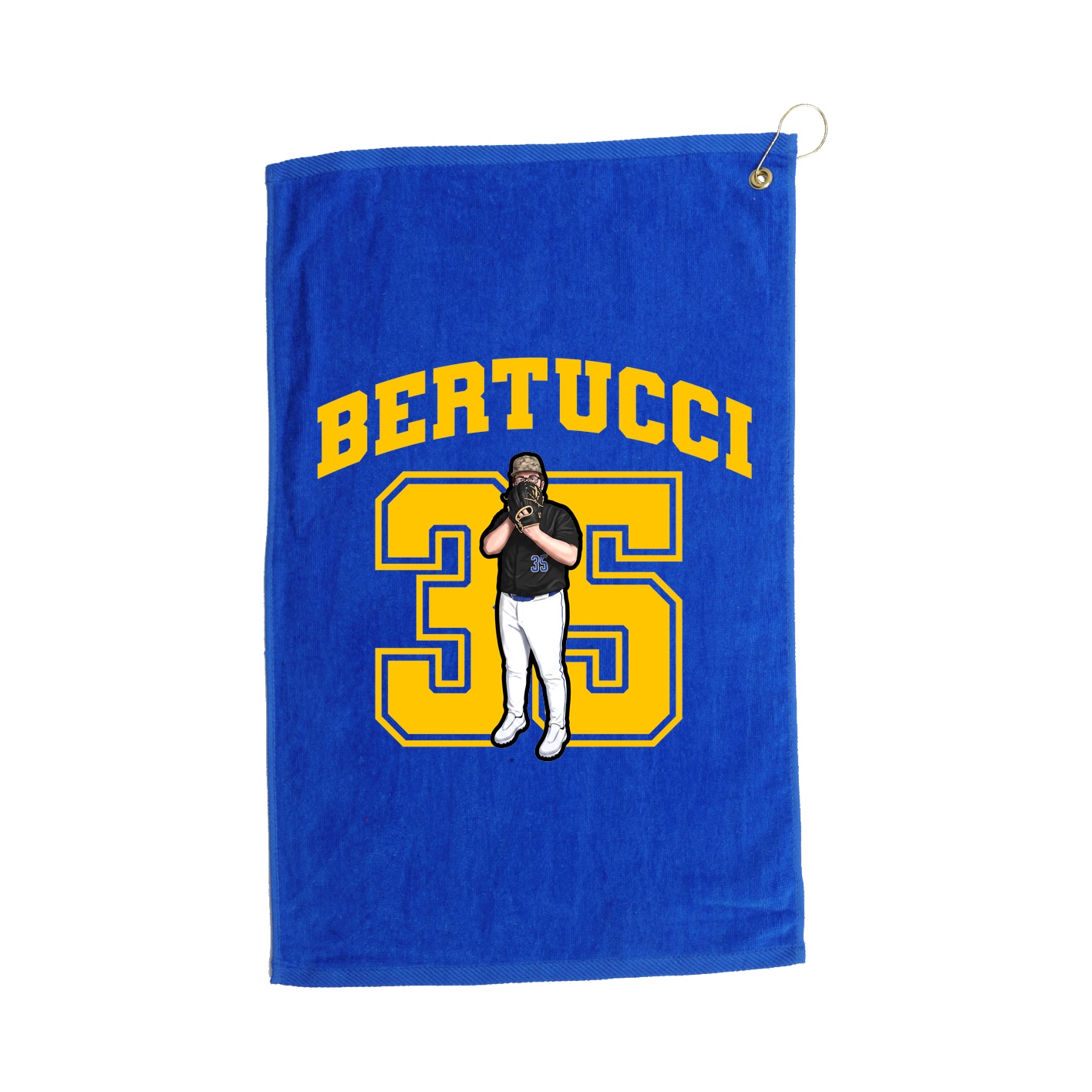 Golf Towel — Number in Royal