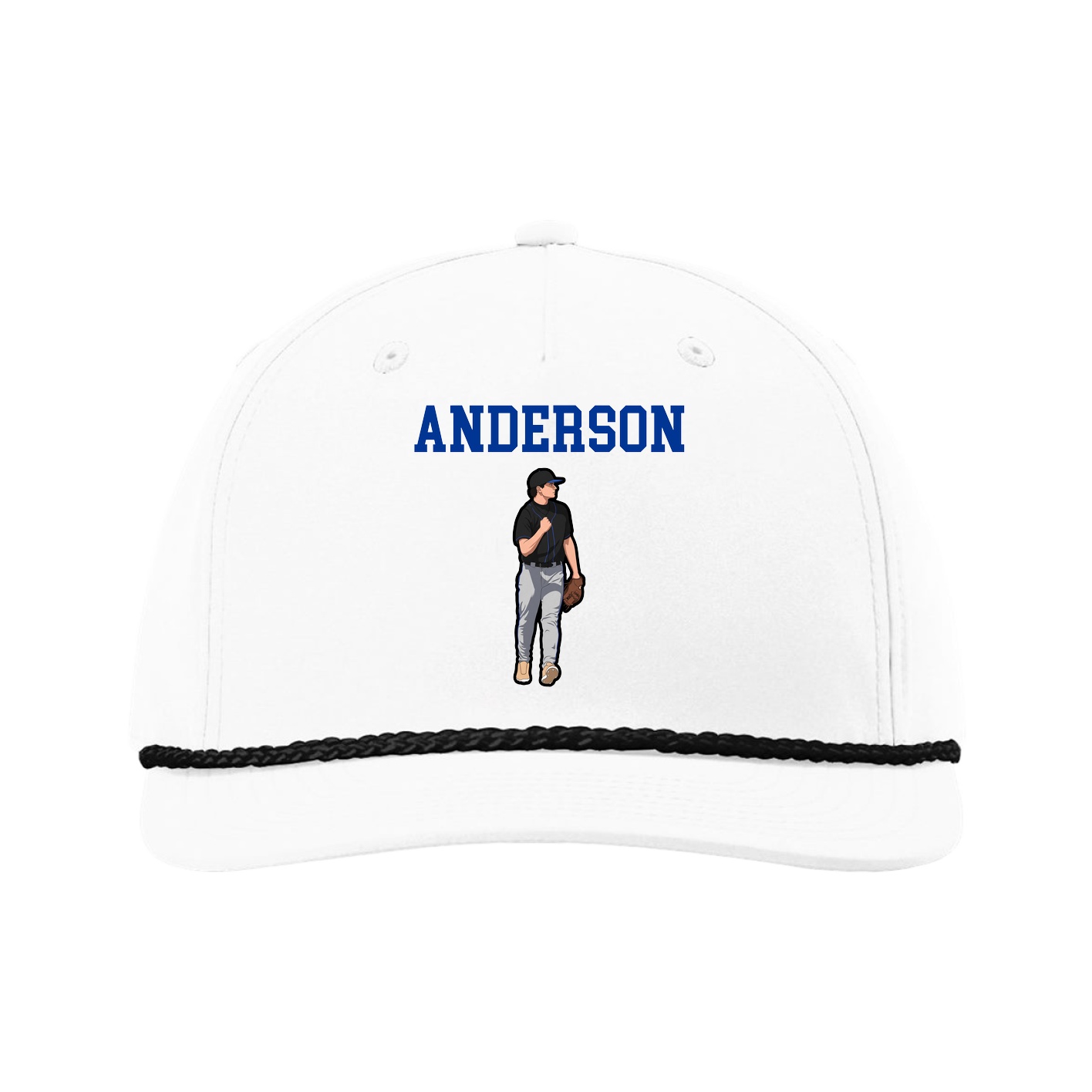 Five-Panel Classic Rope Cap — Shirsey in White