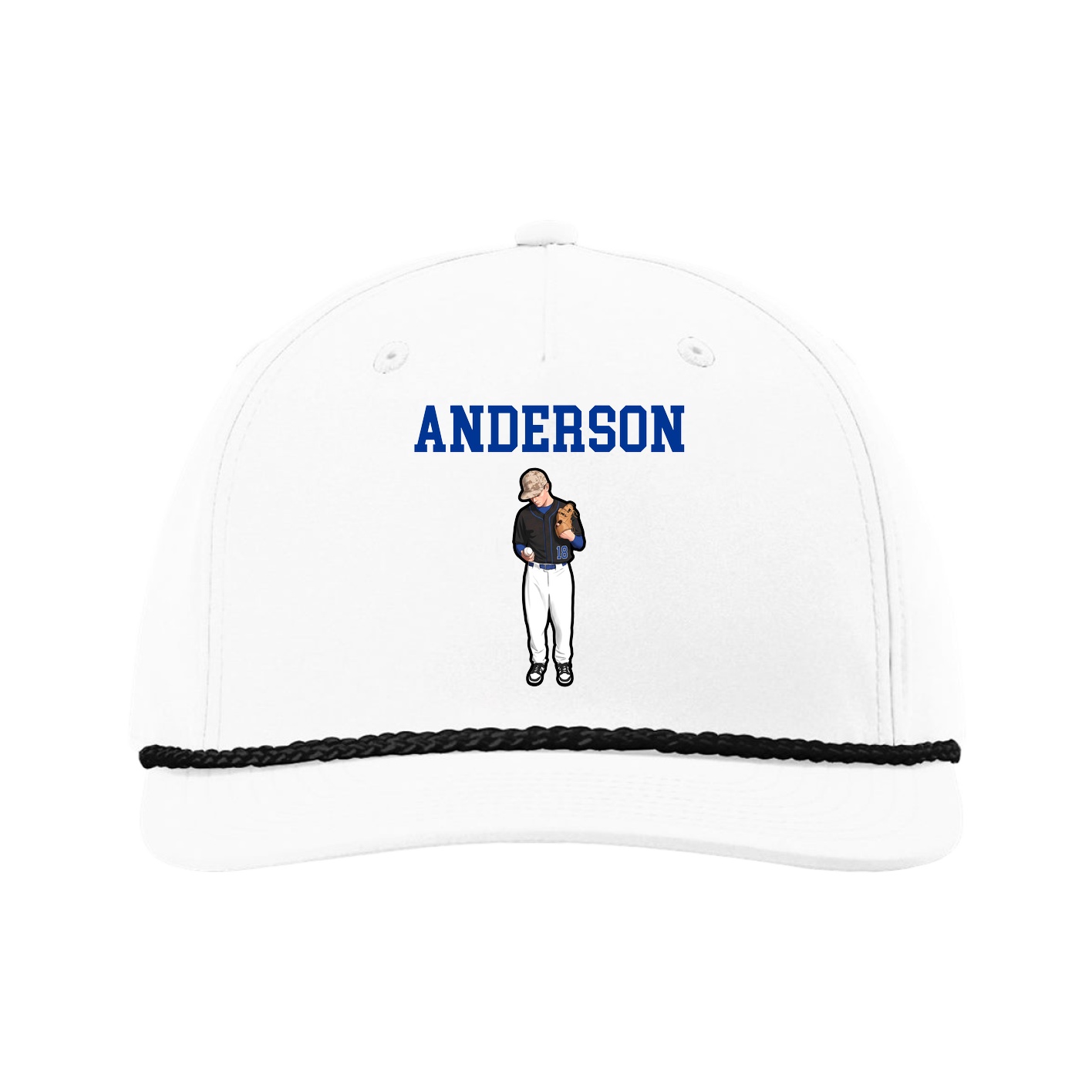Five-Panel Classic Rope Cap — Shirsey in White