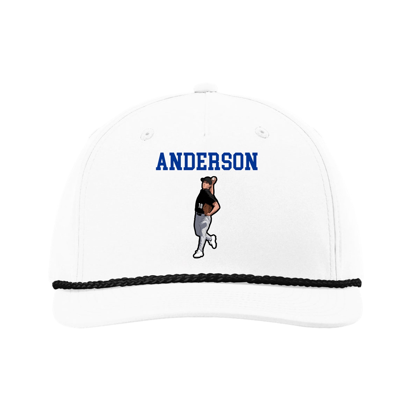 Five-Panel Classic Rope Cap — Shirsey in White