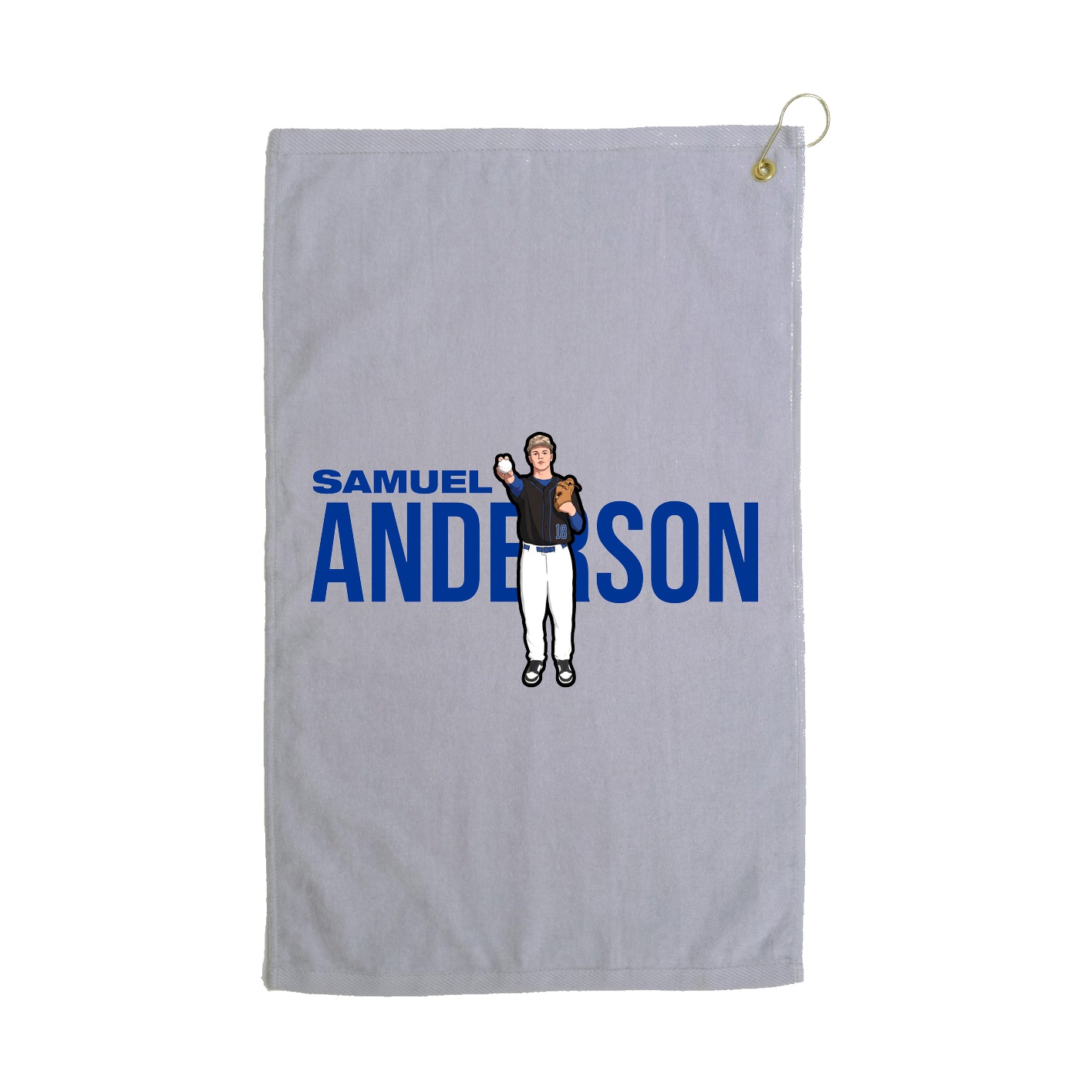 Golf Towel — Player Name in Grey