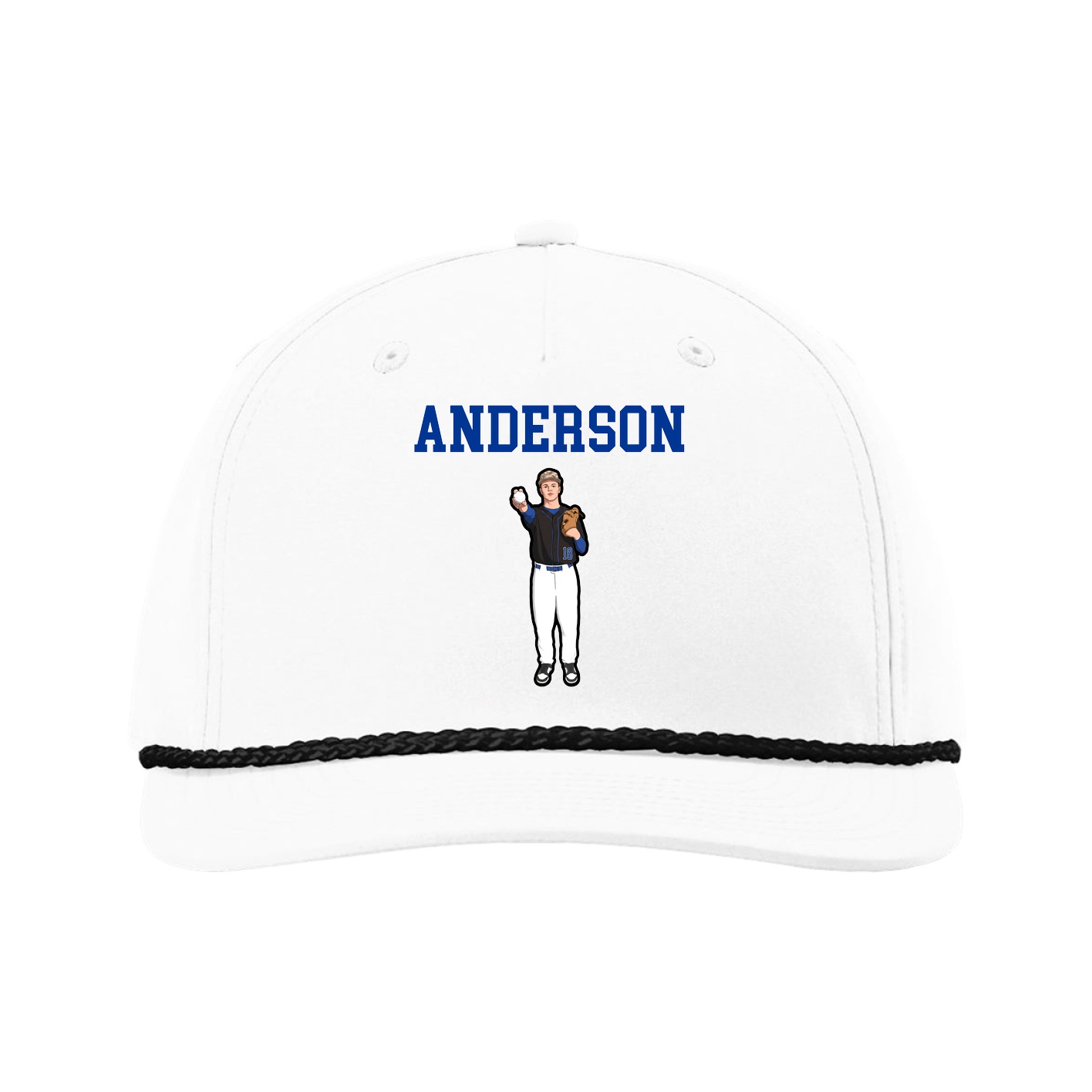 Five-Panel Classic Rope Cap — Shirsey in White
