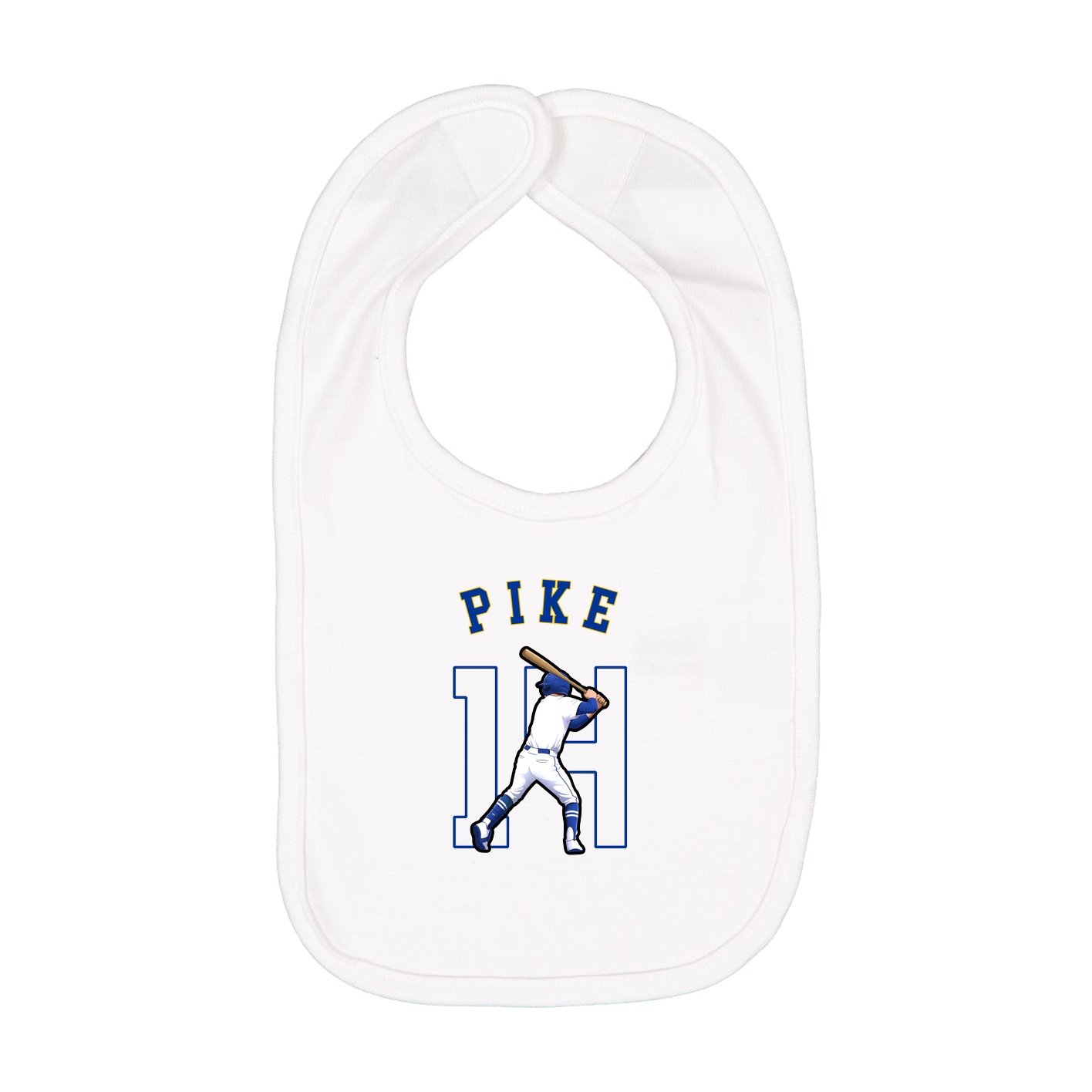Infant Bib — Shirsey Arch in White