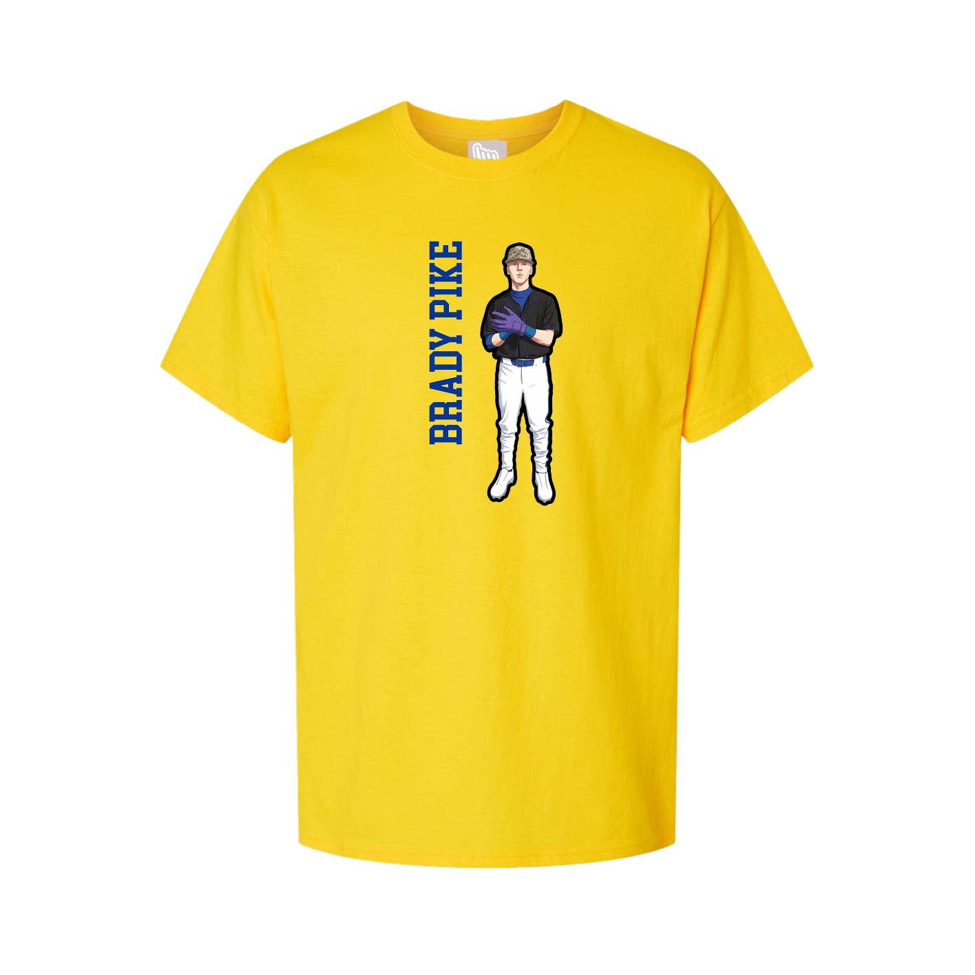Youth Tee — Name Vertical in Gold