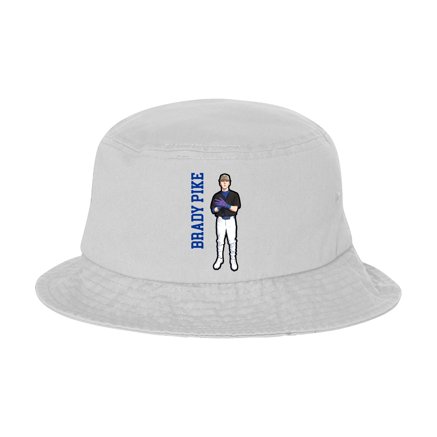 Bucket Cap — Name Vertical in White