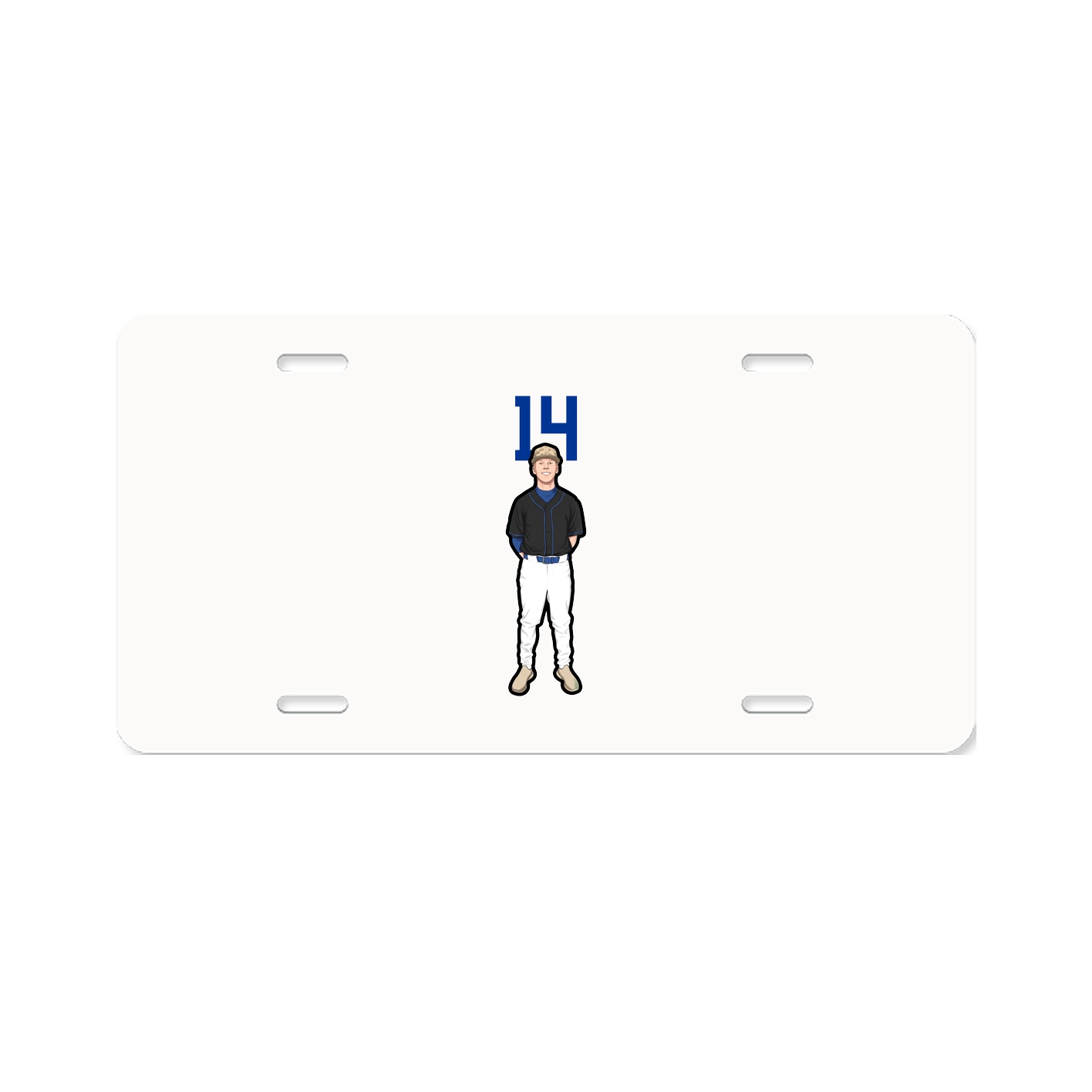 License Plate — Number Top in Classic