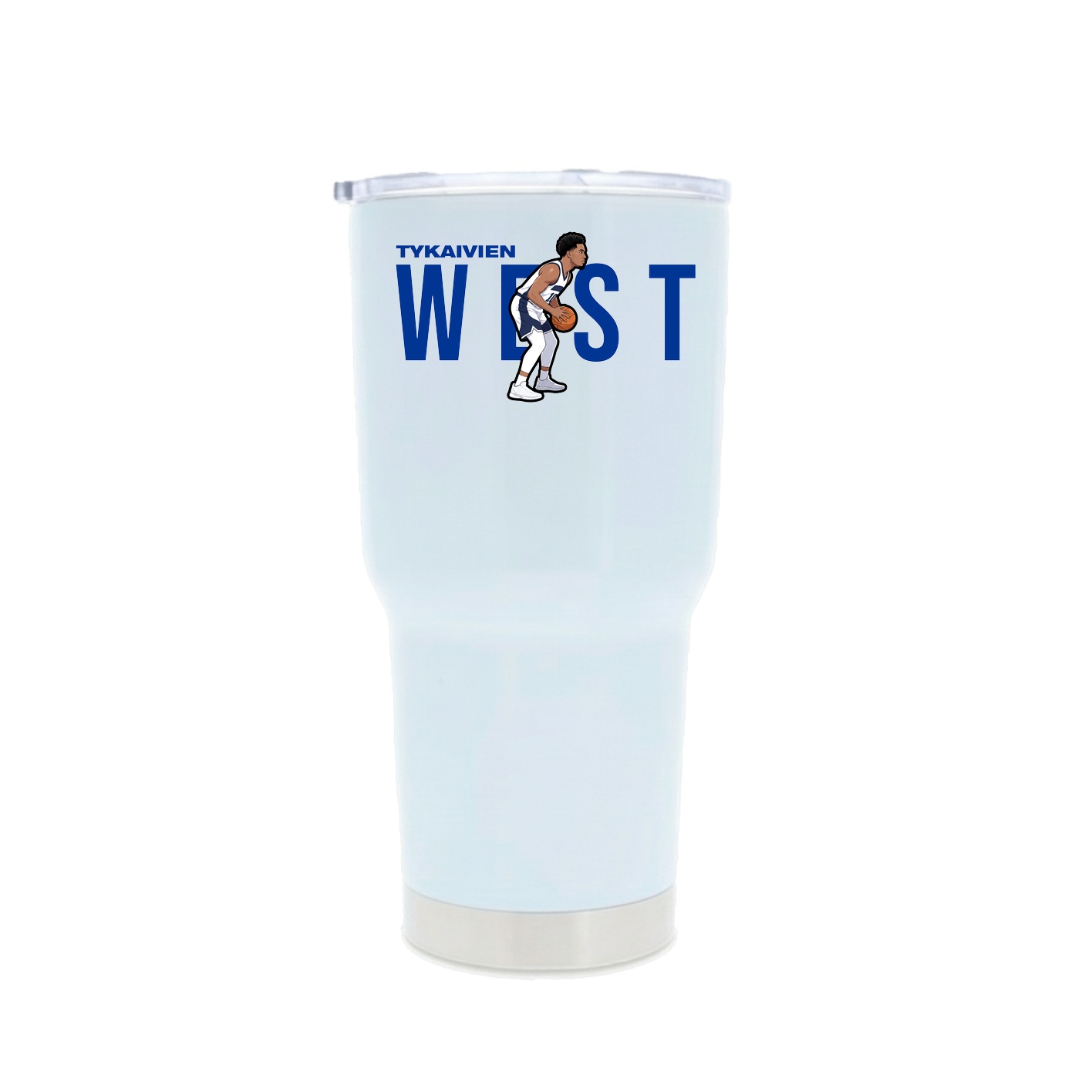 30oz Stainless Steel Tumbler — Player Name in White