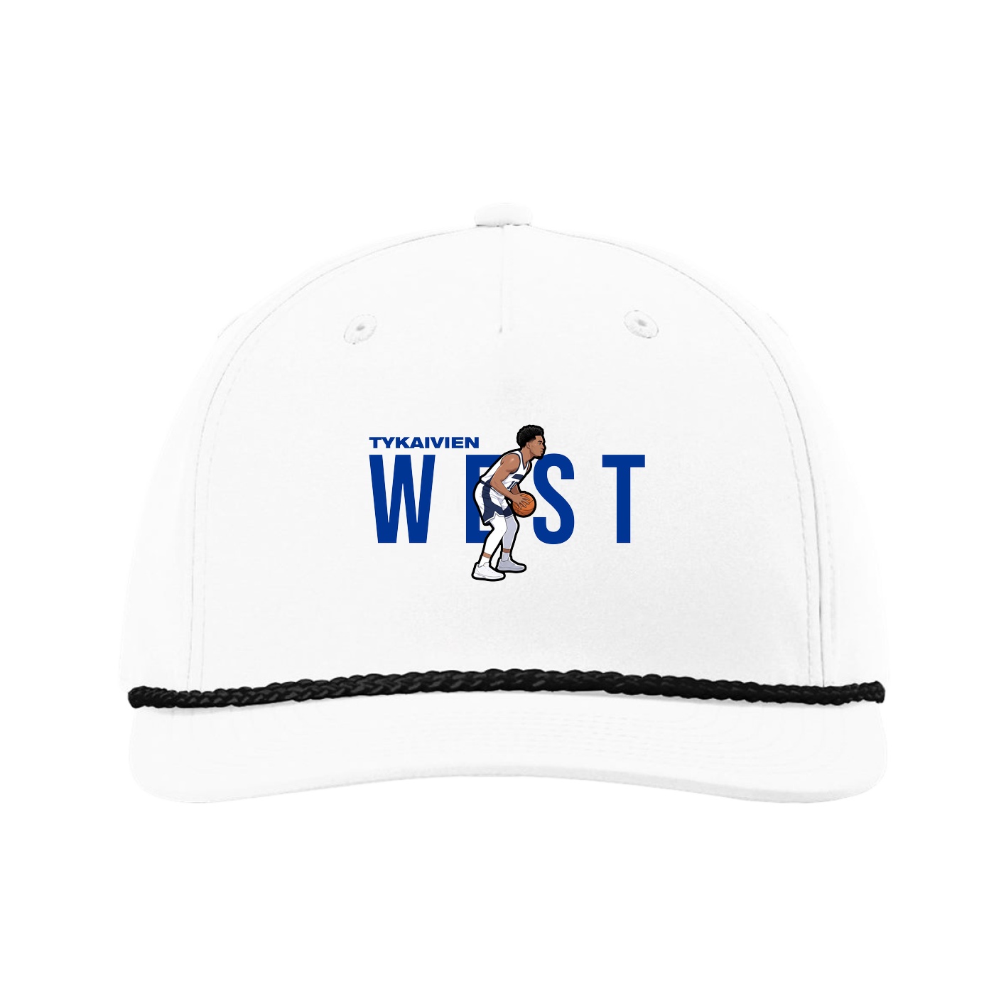 Five-Panel Classic Rope Cap — Player Name in White
