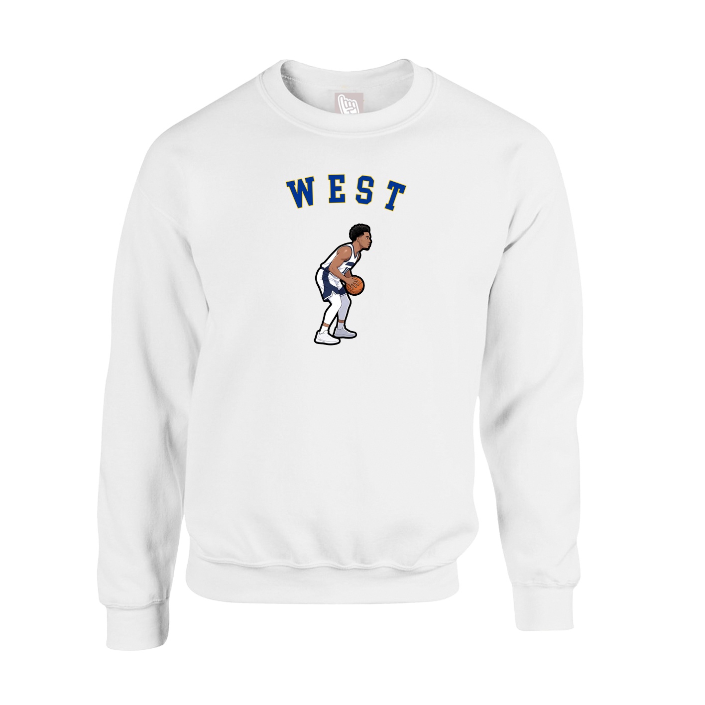 Fleece Crew — Shirsey Arch in White