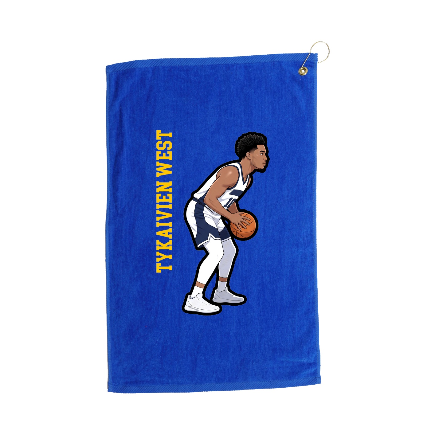 Golf Towel — Name Vertical in Royal