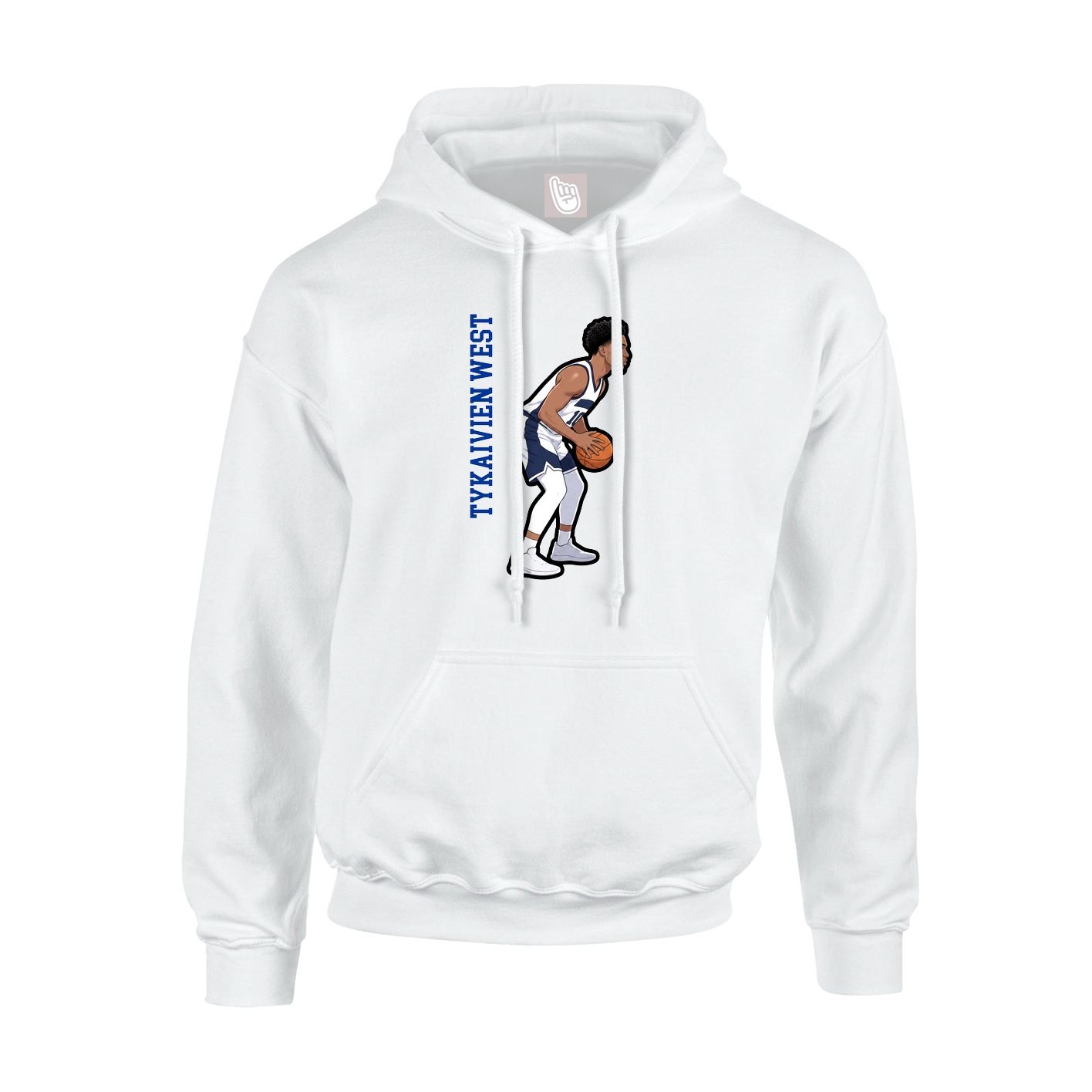 Hoodie — Name Vertical in White