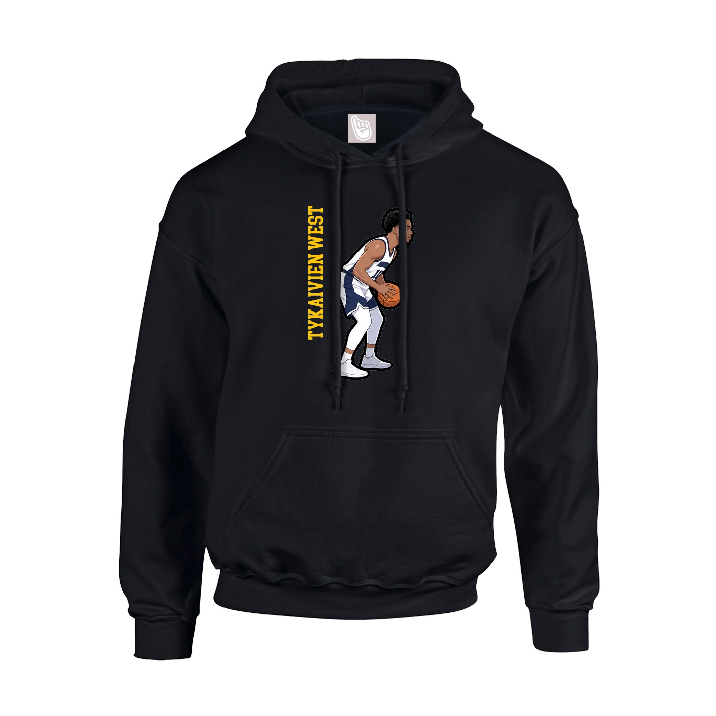 Youth Hoodie — Name Vertical in Black
