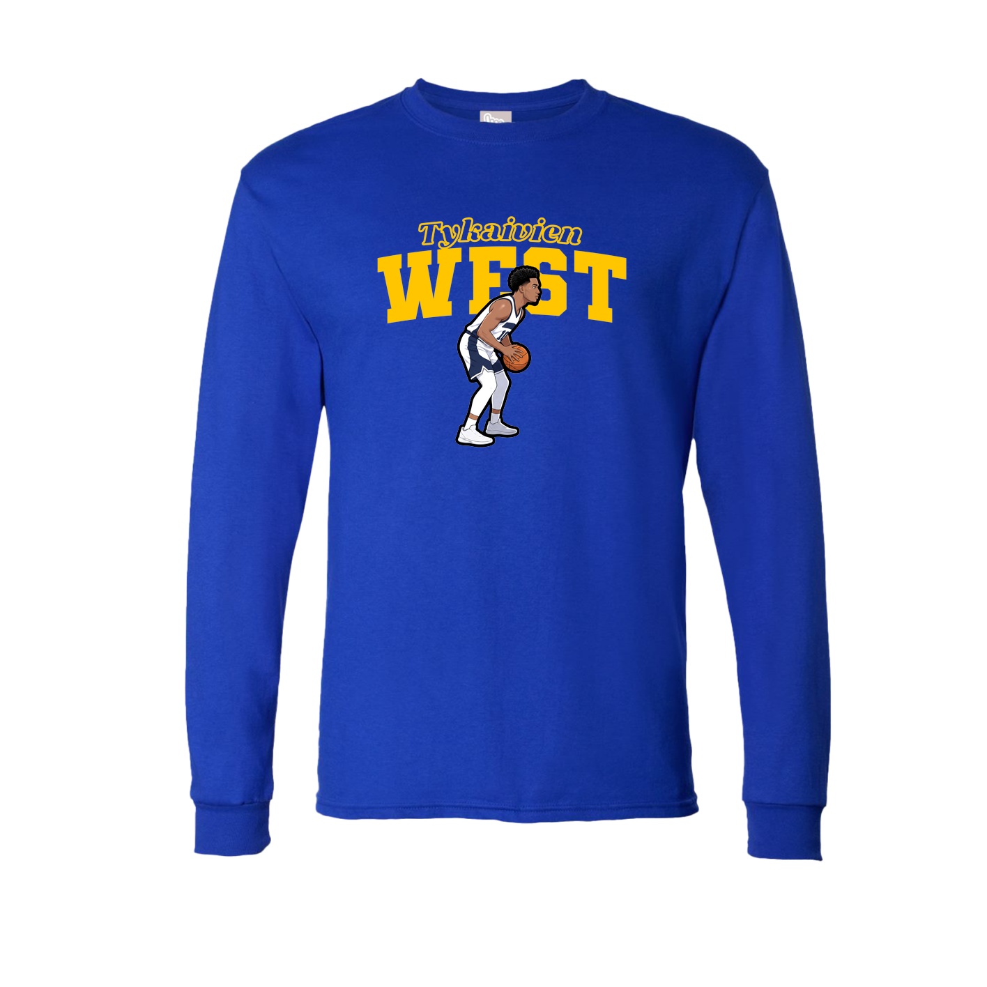 Long Sleeve Tee — Name Arch in Royal