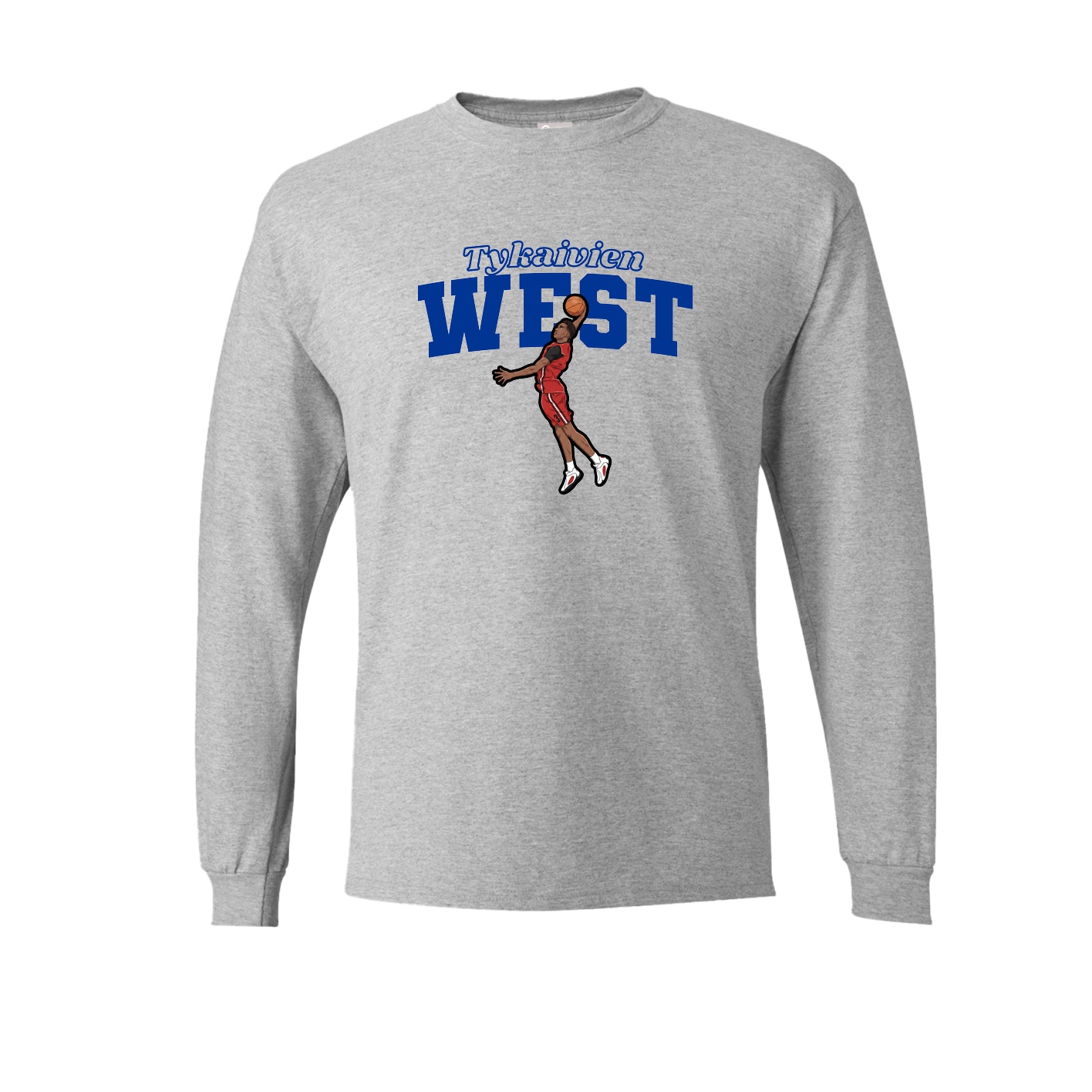 Long Sleeve Tee — Name Arch in Grey