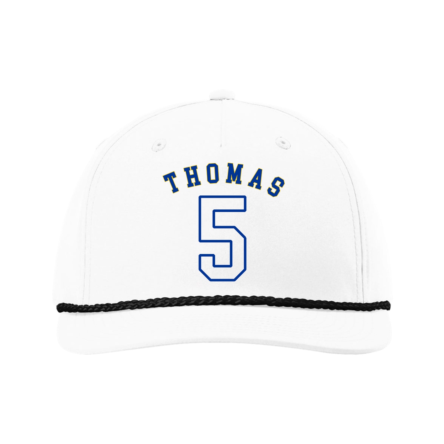 Five-Panel Classic Rope Cap — Shirsey Arch in White