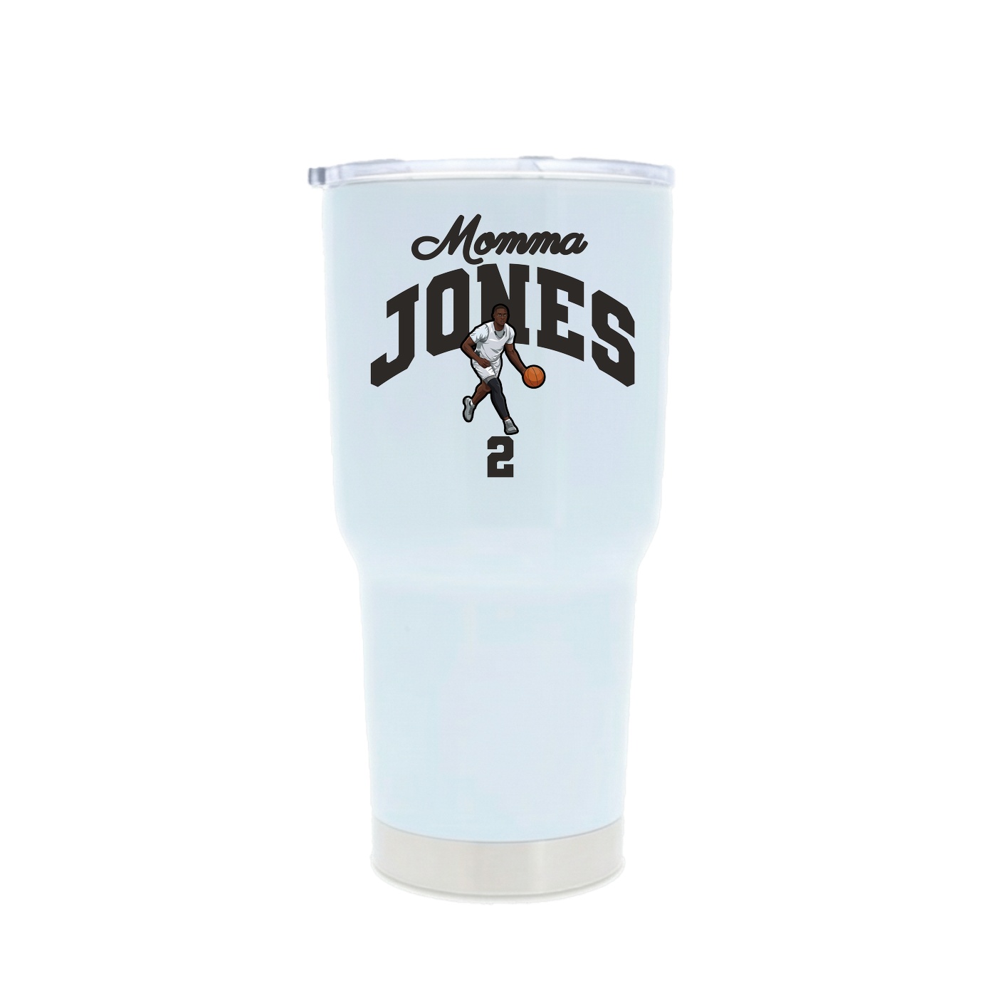30oz Stainless Steel Tumbler — Mothers Day Arch in White