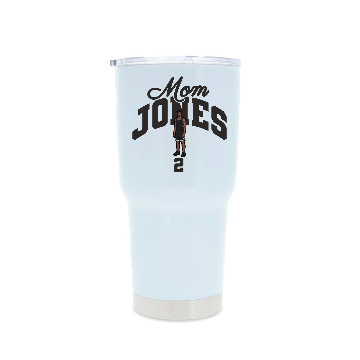 30oz Stainless Steel Tumbler — Mothers Day Arch in White
