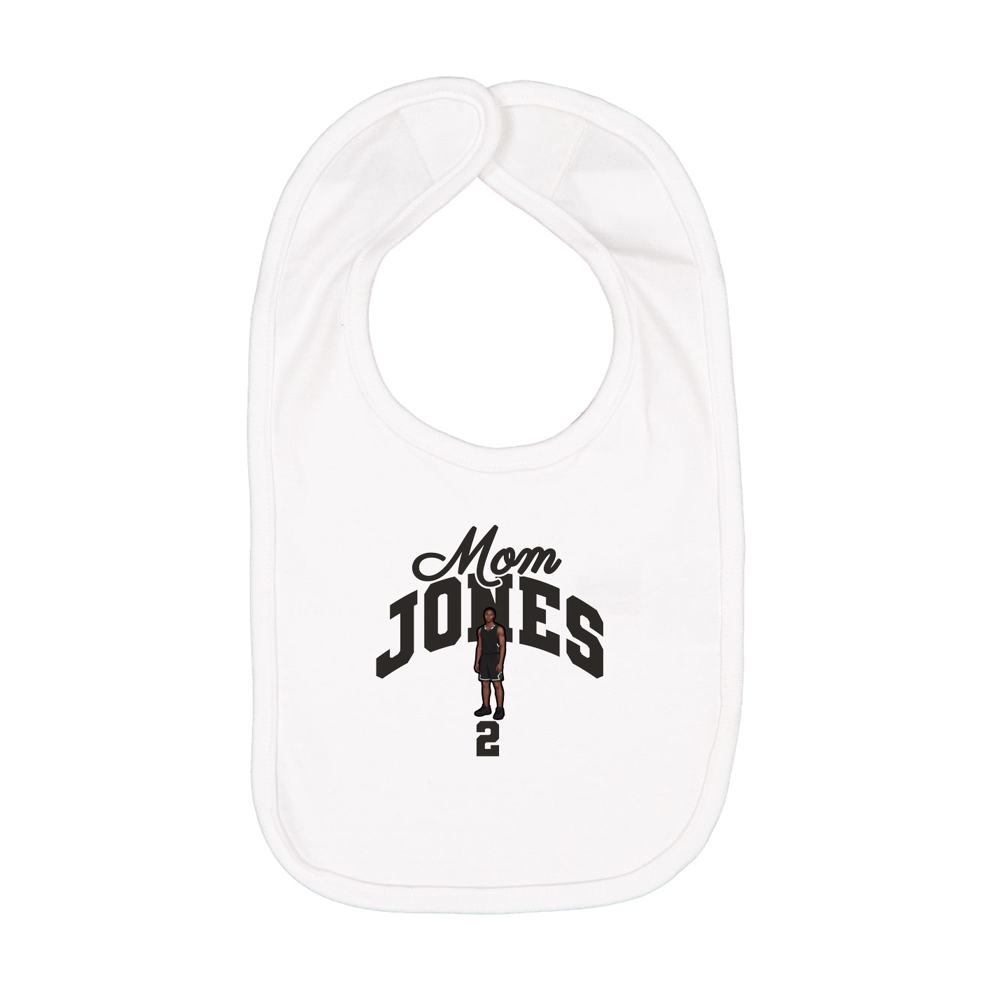 Infant Bib — Mothers Day Arch in White
