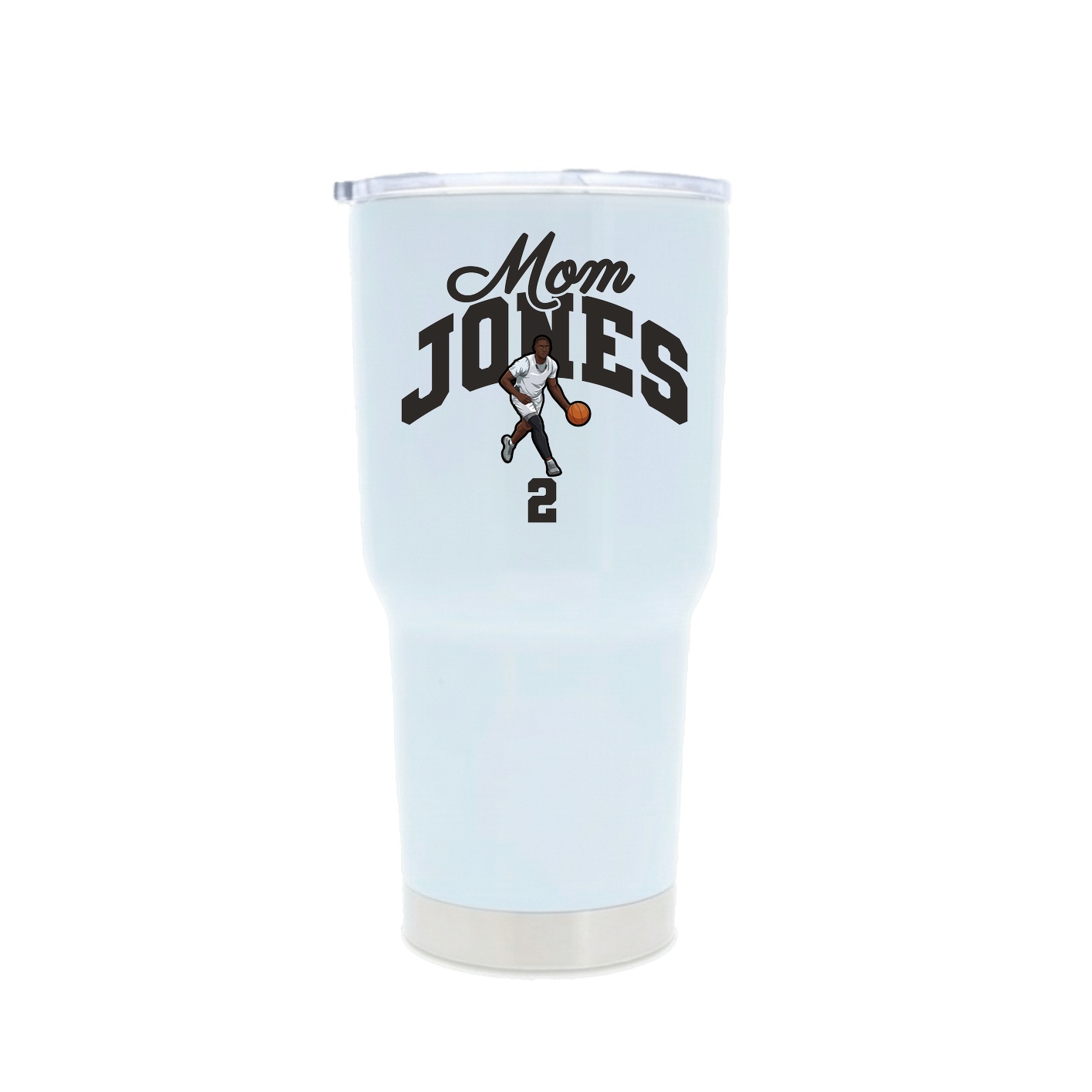 30oz Stainless Steel Tumbler — Mothers Day Arch in White