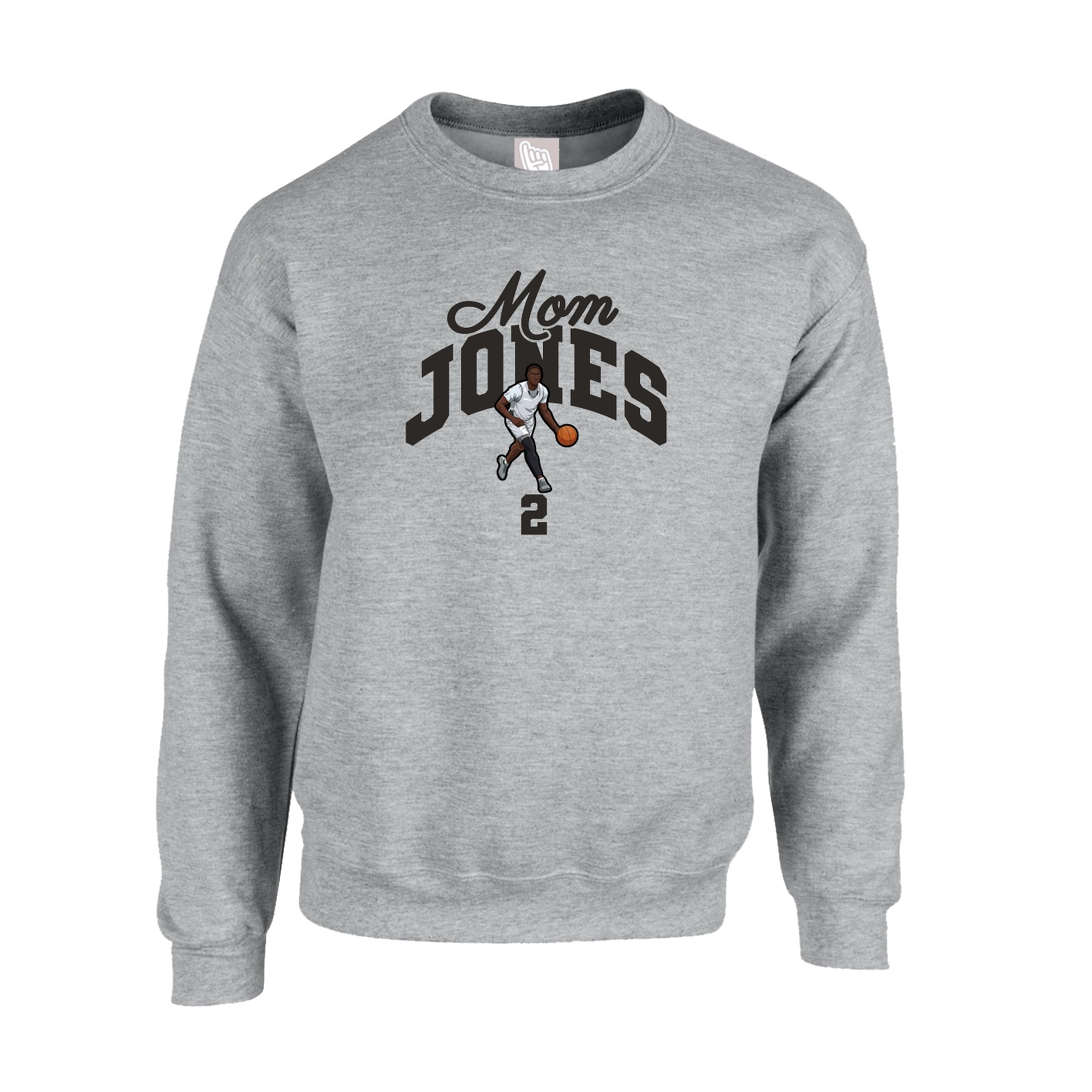Fleece Crew — Mothers Day Arch in Grey