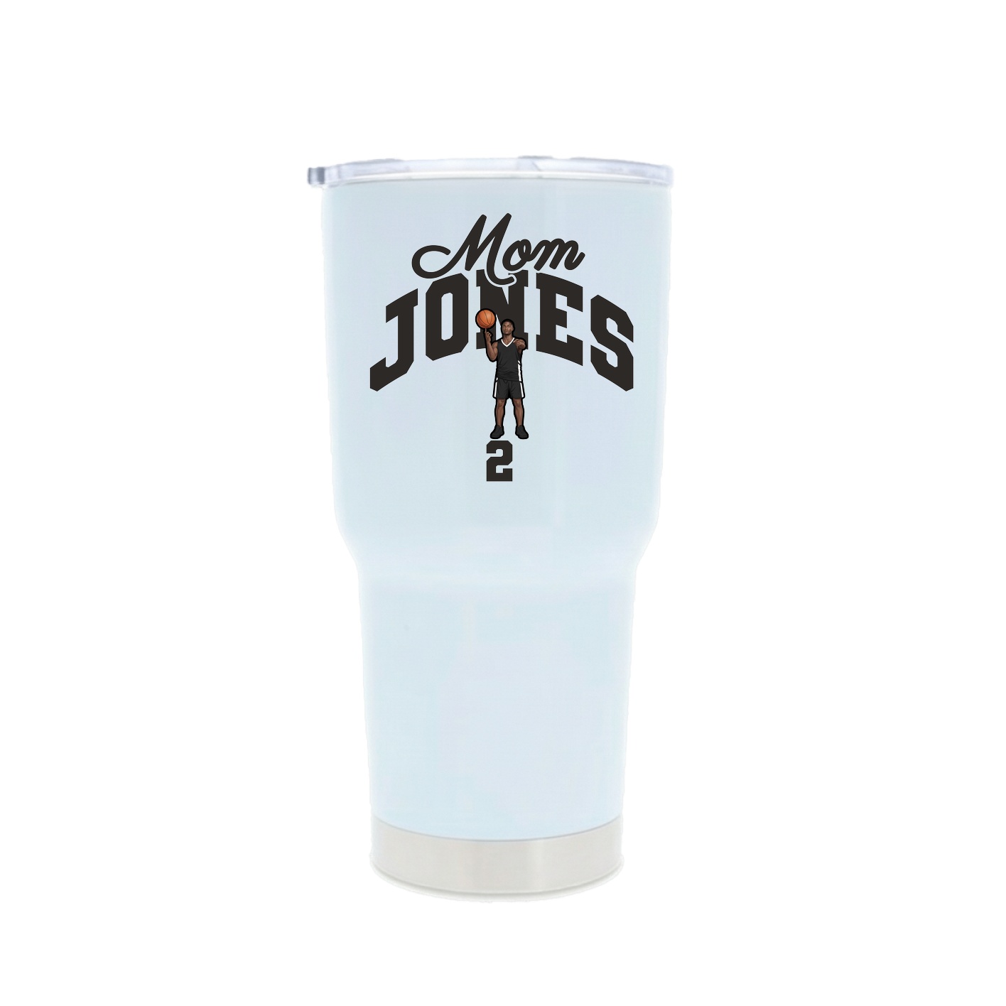 30oz Stainless Steel Tumbler — Mothers Day Arch in White