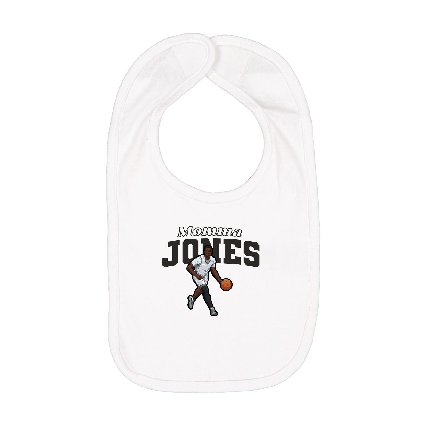 Infant Bib — Mothers Day Block in White