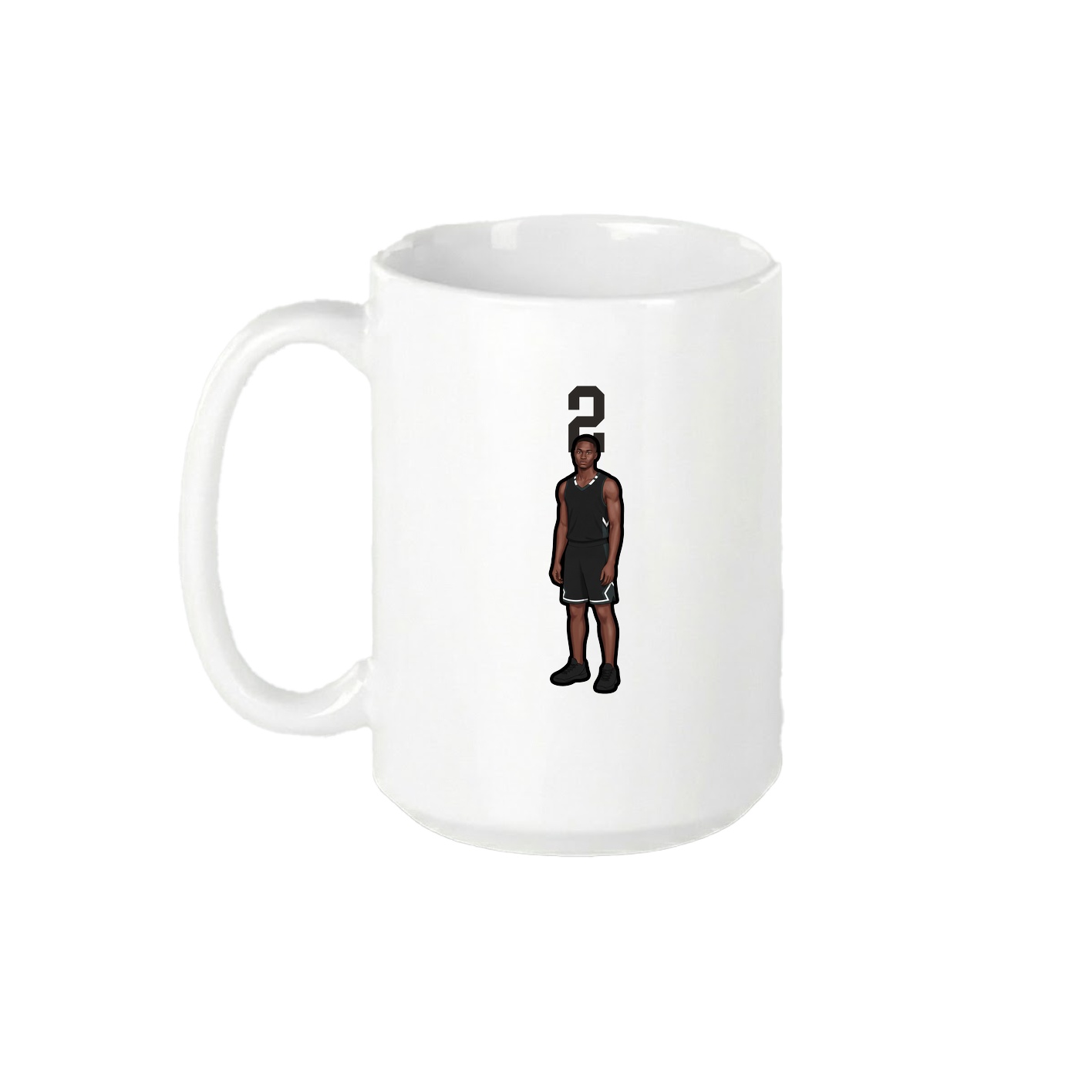 15oz Coffee Mug — Number Top in White