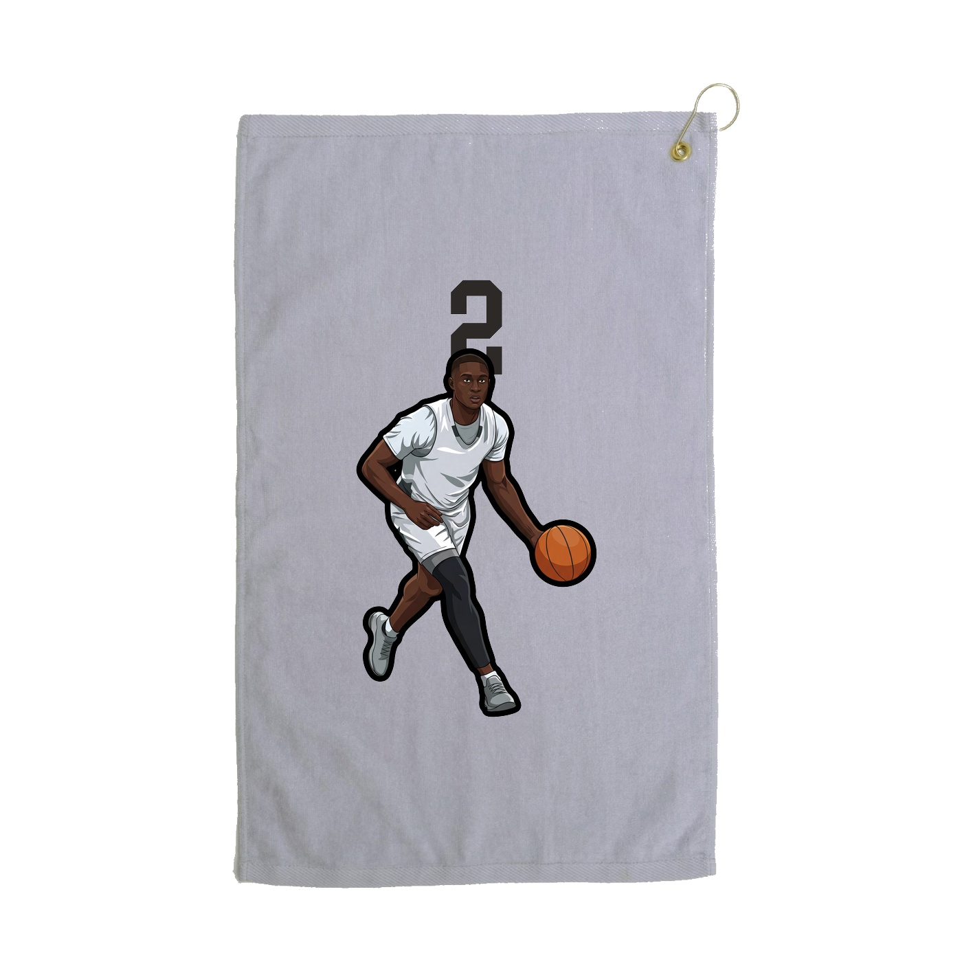 Golf Towel — Number Top in Grey