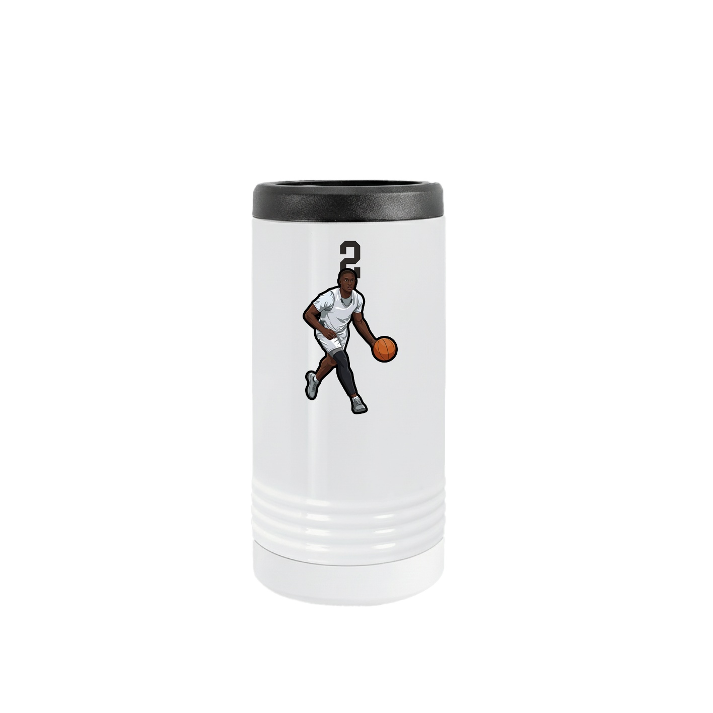 Slim Beverage Holder — Number Top in White