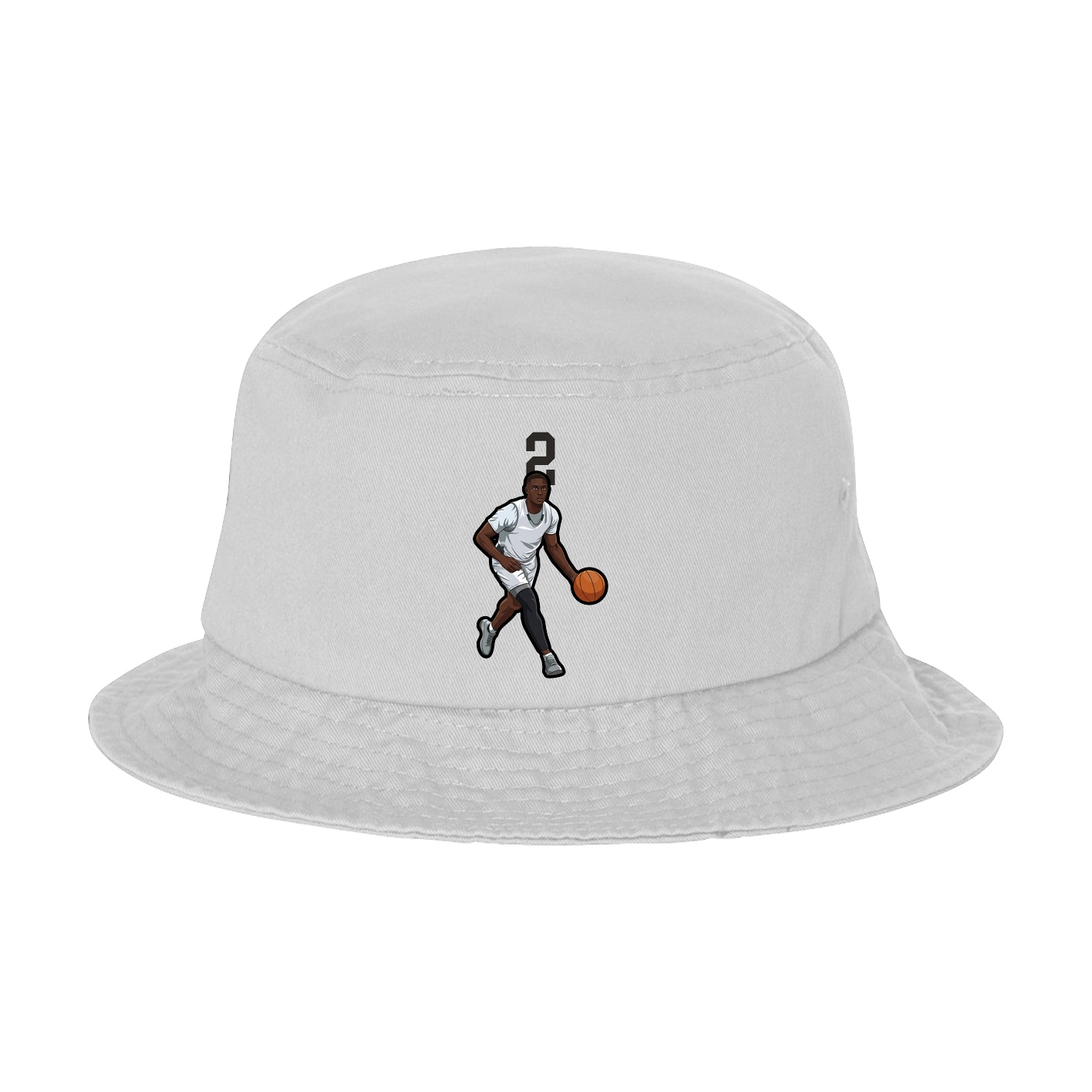 Bucket Cap — Number Top in White